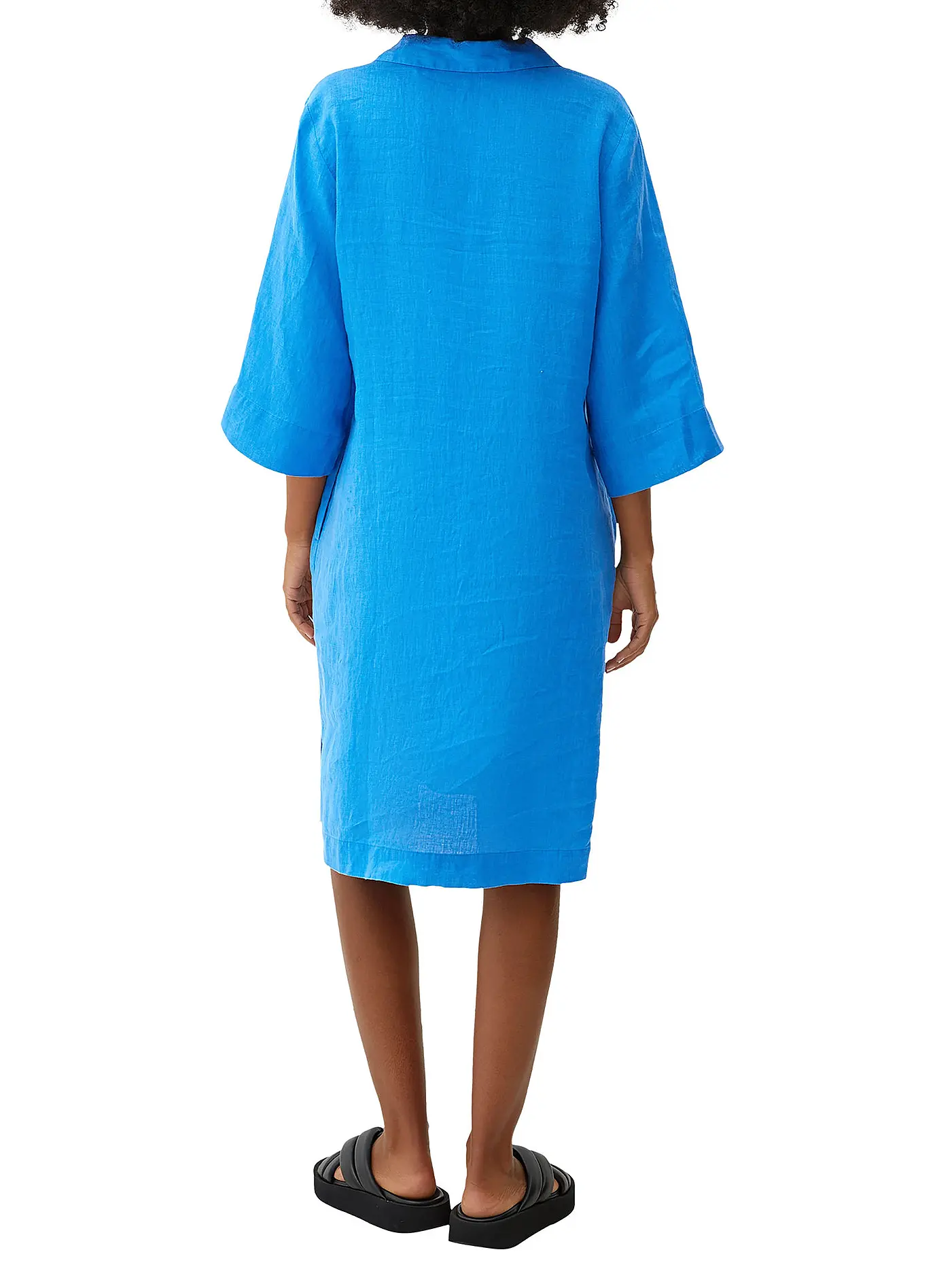 S.OLIVER | Leinenkleid | blau
