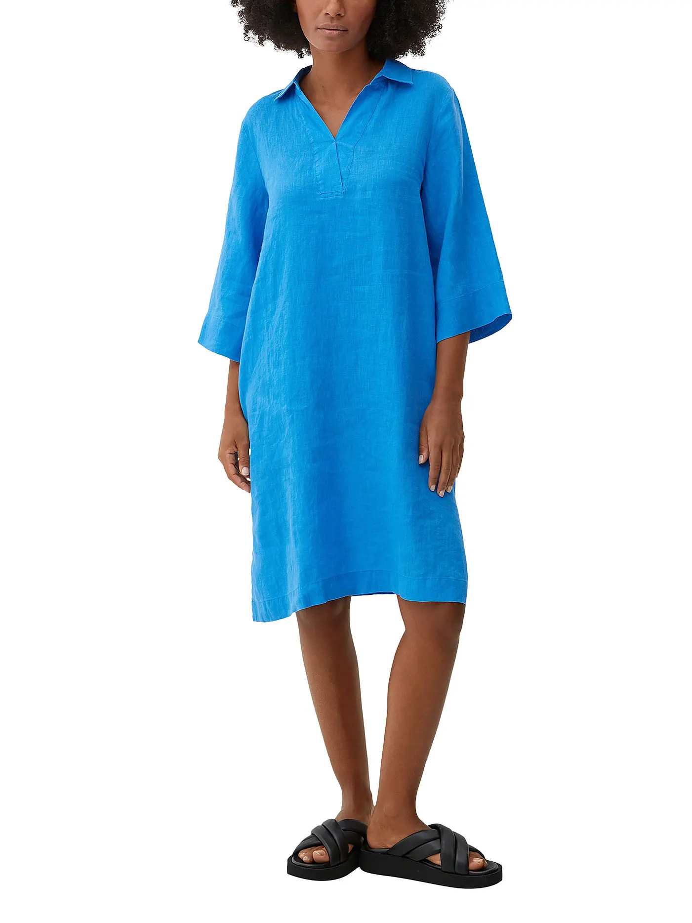S.OLIVER | Leinenkleid | blau
