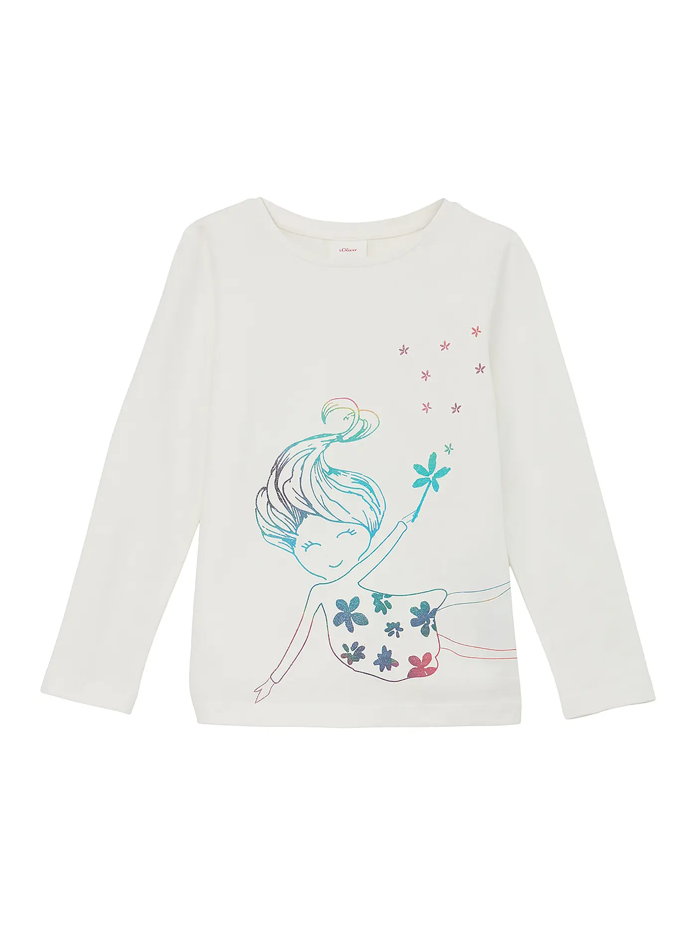 S.OLIVER | Mädchen Langarmshirt  | weiss