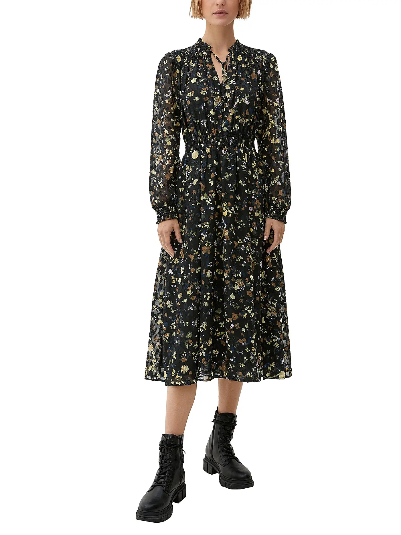 S.OLIVER | Midikleid | grau
