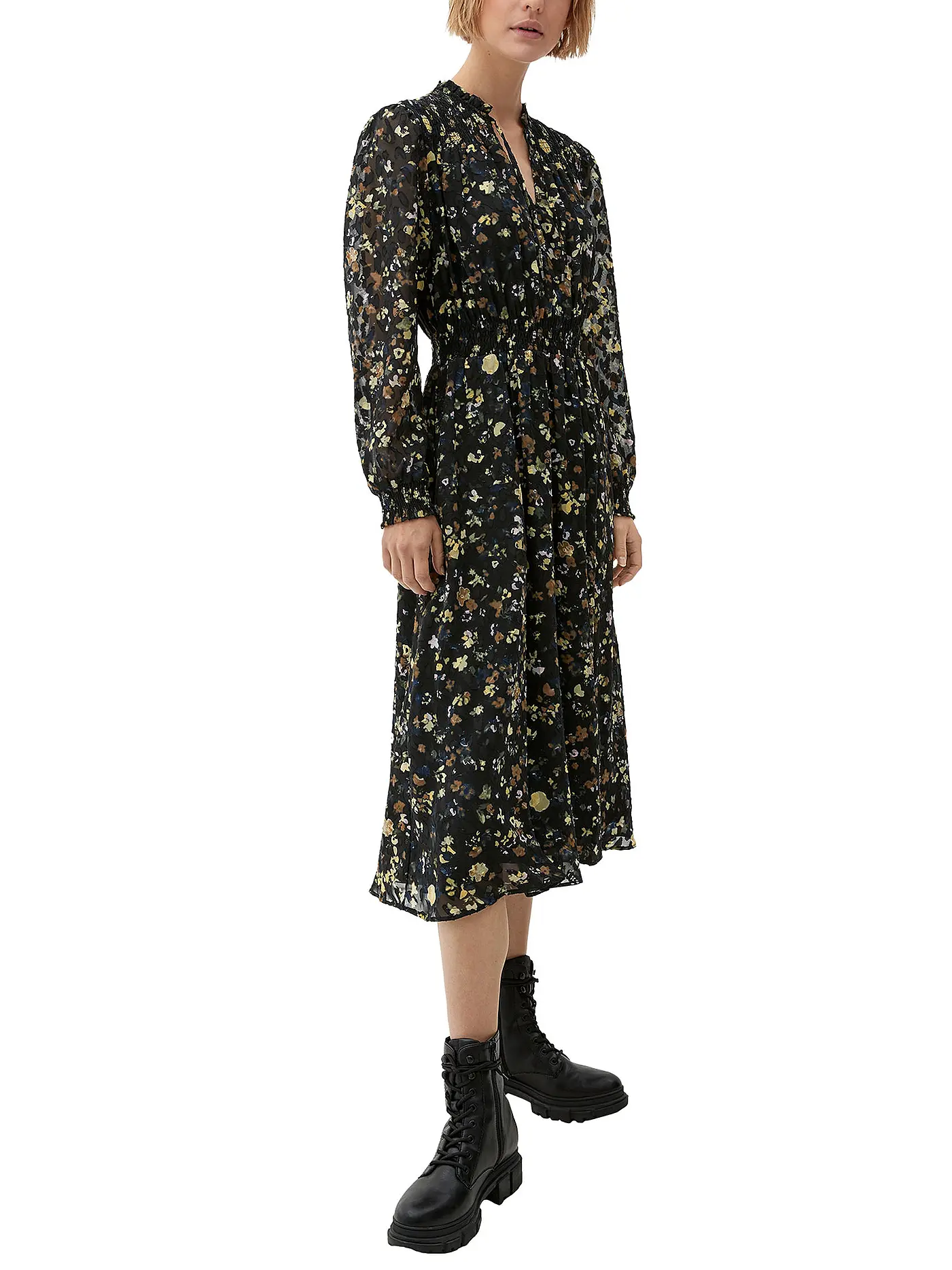 S.OLIVER | Midikleid | grau