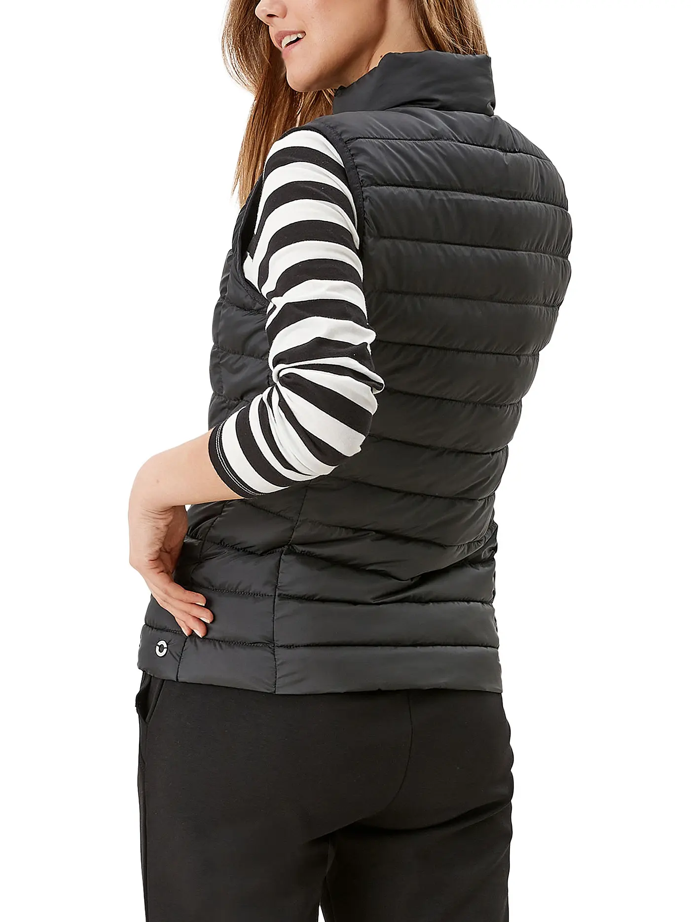 S.OLIVER | Steppgilet | schwarz
