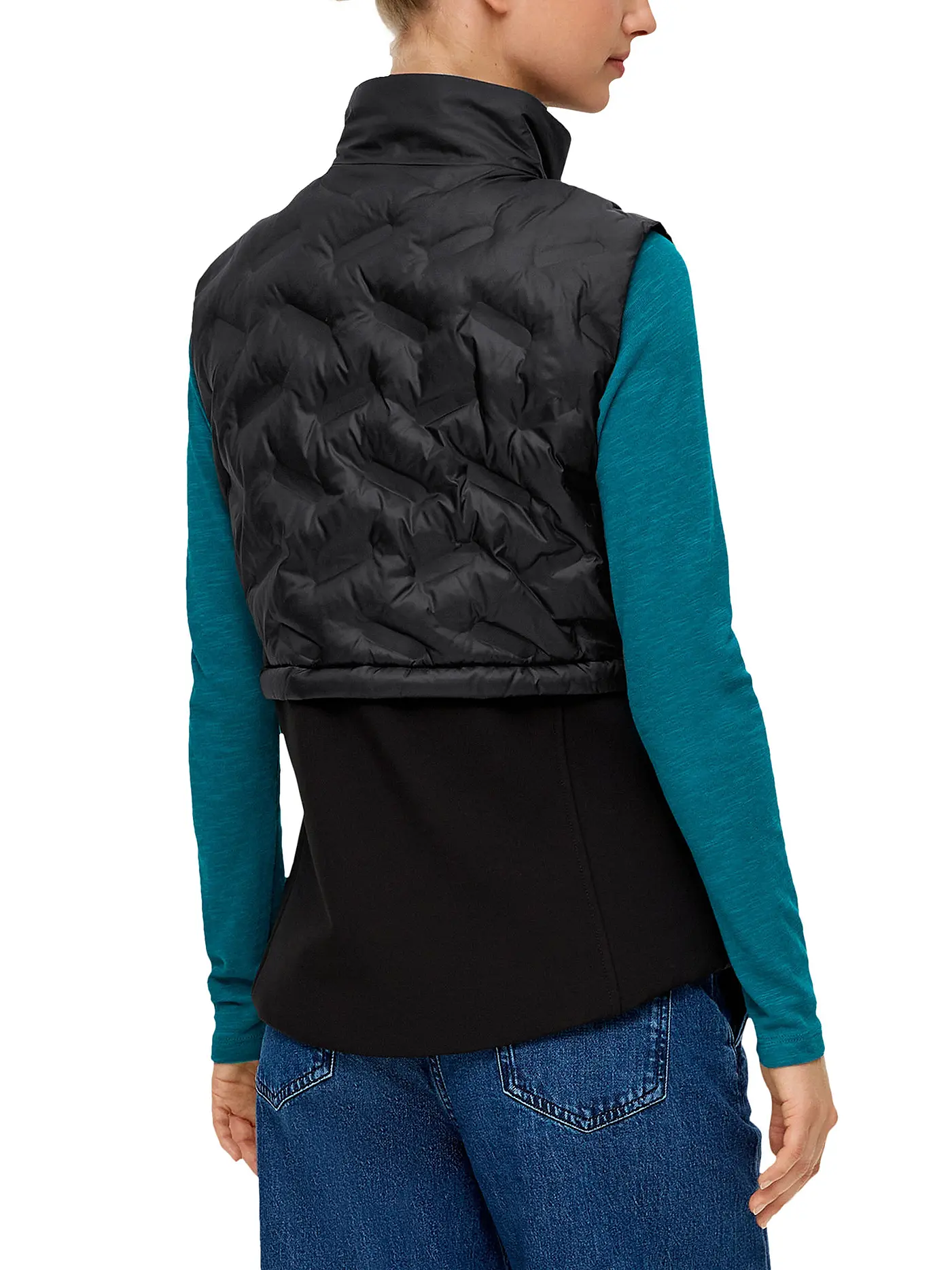 S.OLIVER | Steppgilet | schwarz