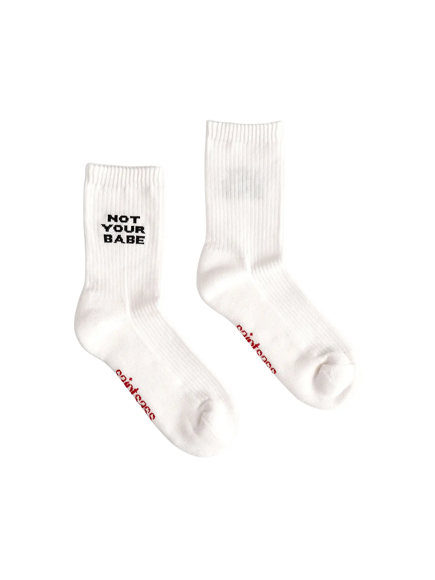 SAINT SASS | Socken NOT YOUR BABE | weiss