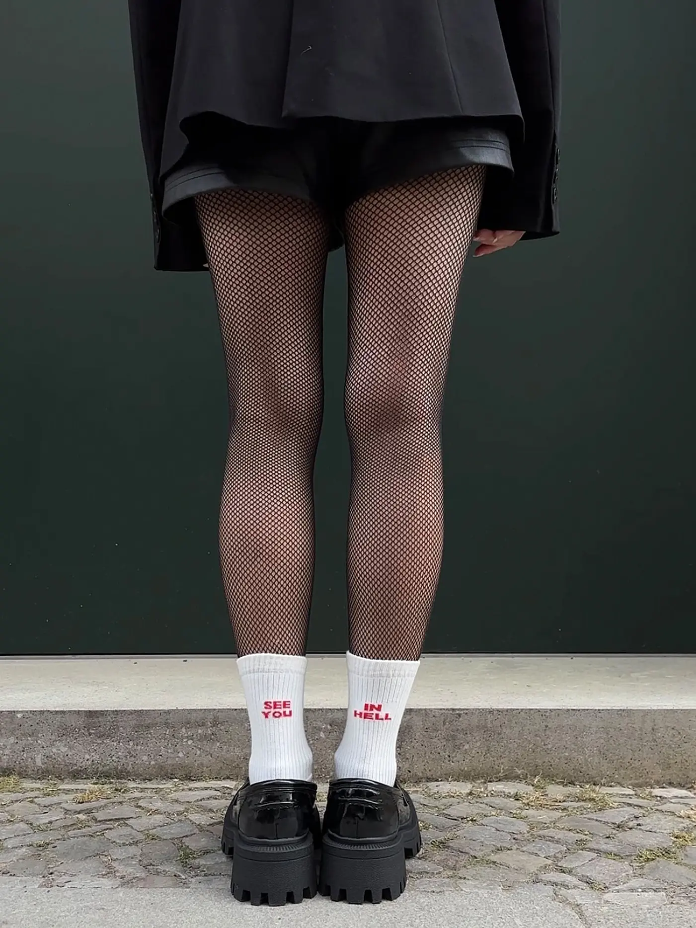 SAINT SASS | Socken SEE YOU IN HELL | weiss