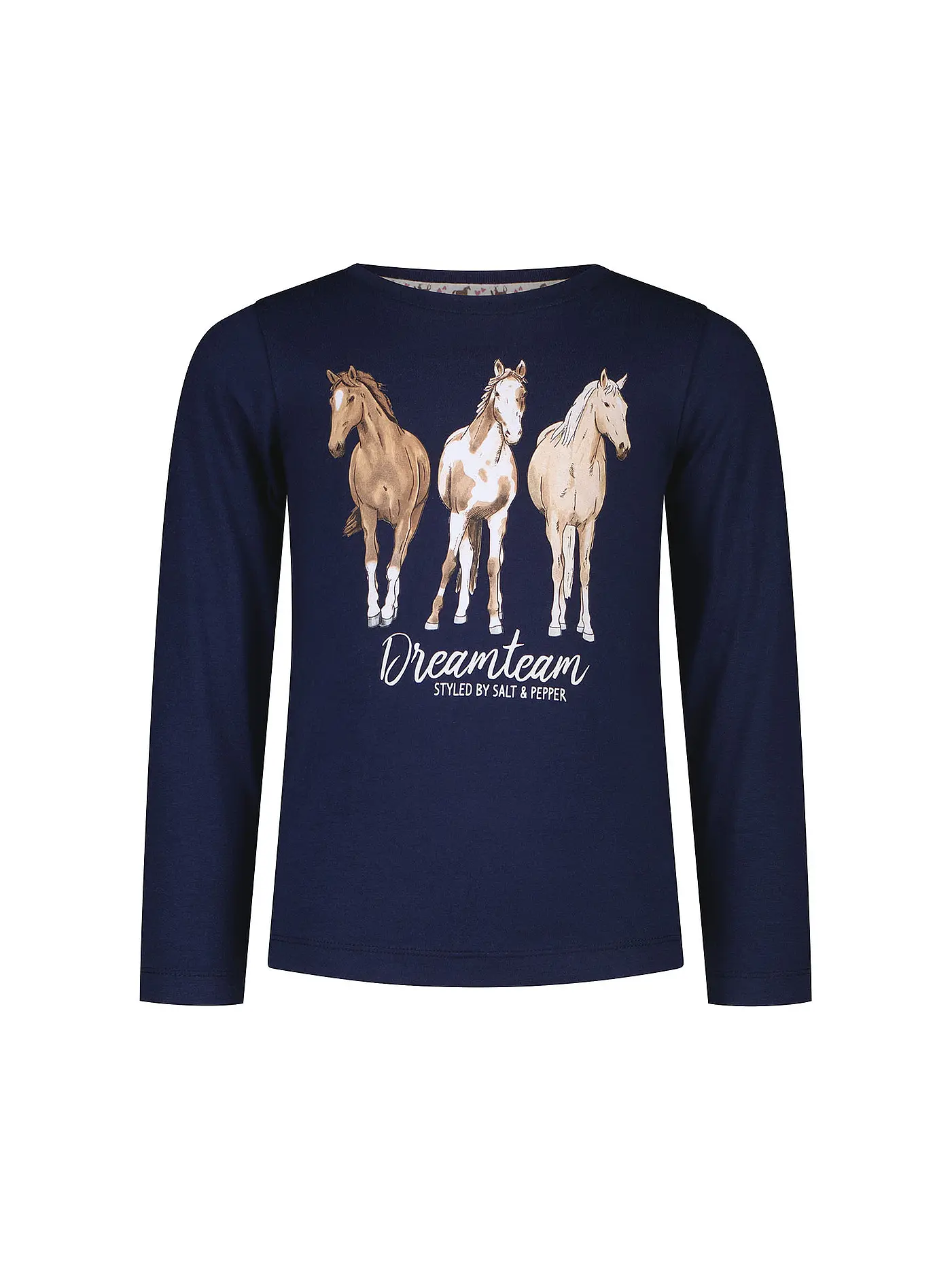 SALT AND PEPPER | Mädchen Langarmshirt HORSE WORLD | dunkelblau