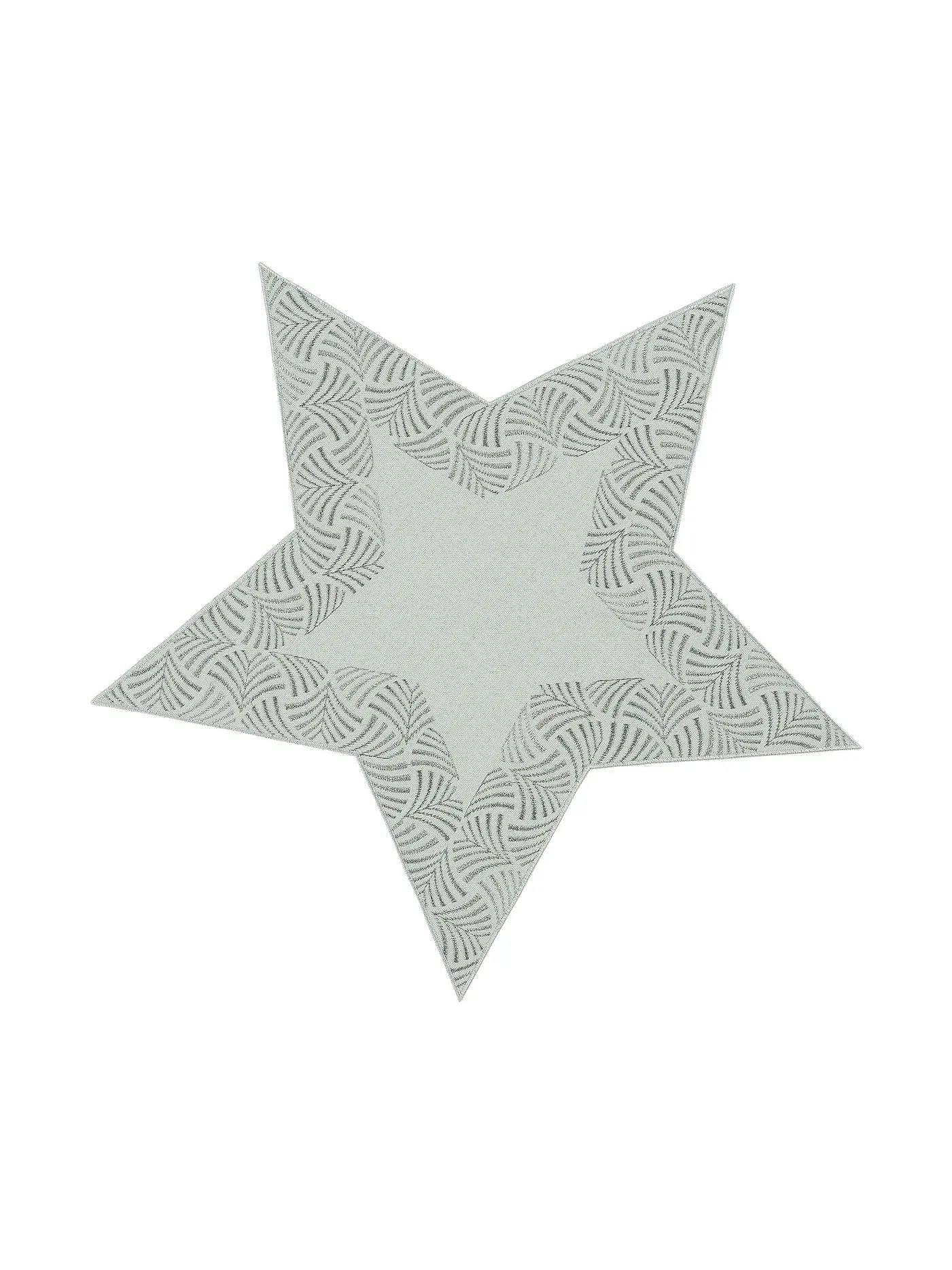 SANDER | Weihnachts Deckerl Stern 44cm FONTANA Ecru | grau