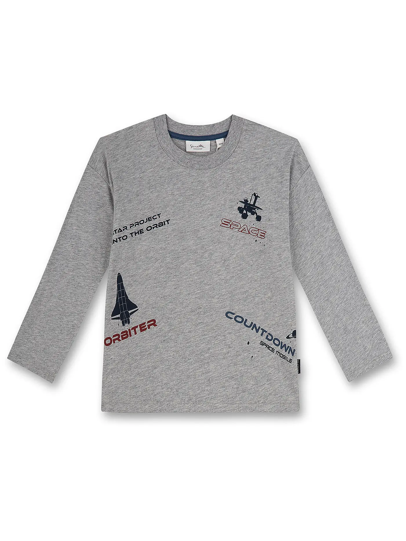 SANETTA | Jungen Langarmshirt | hellgrau