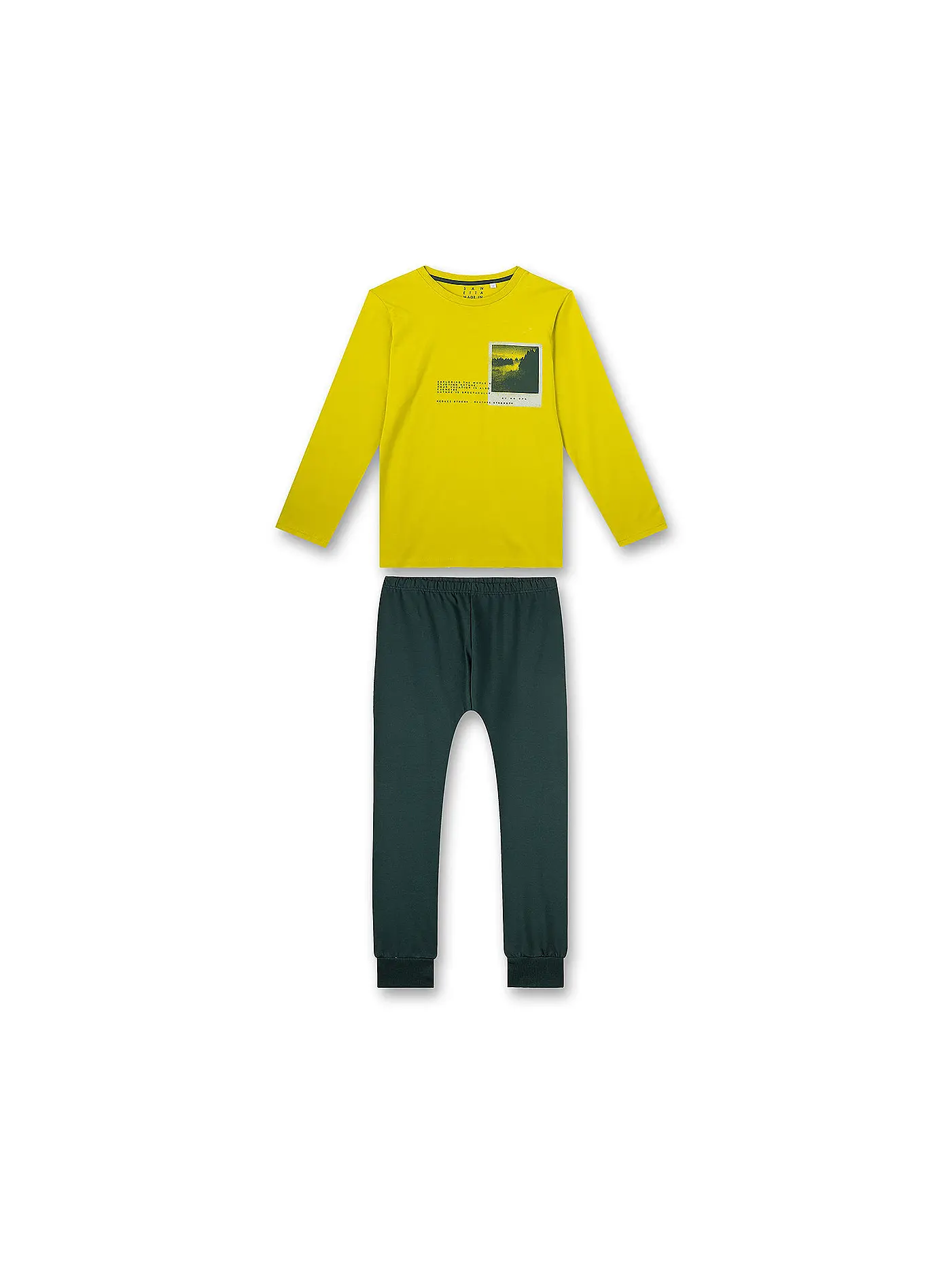 SANETTA | Jungen Pyjama  | grün