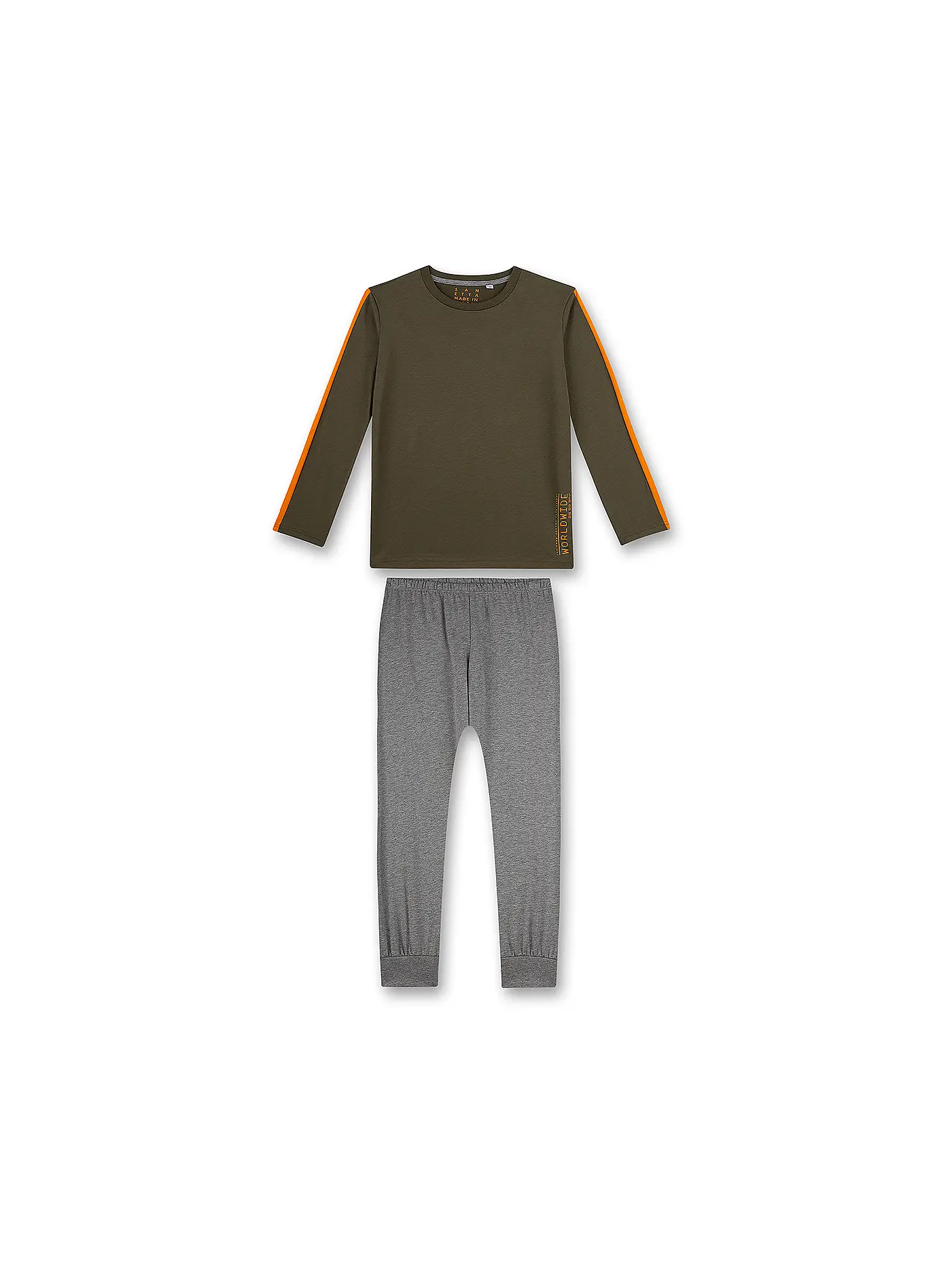 SANETTA | Jungen Pyjama  | olive
