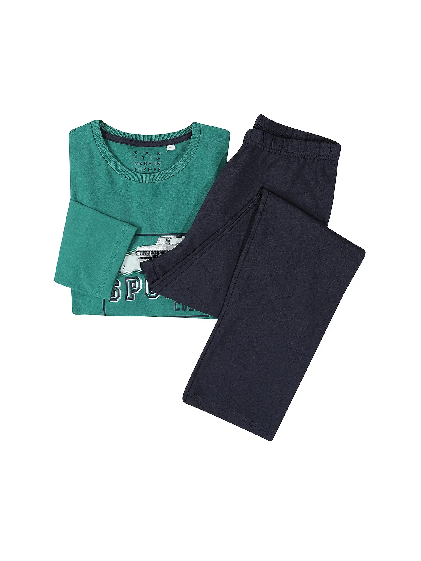 SANETTA | Jungen Pyjama | grün