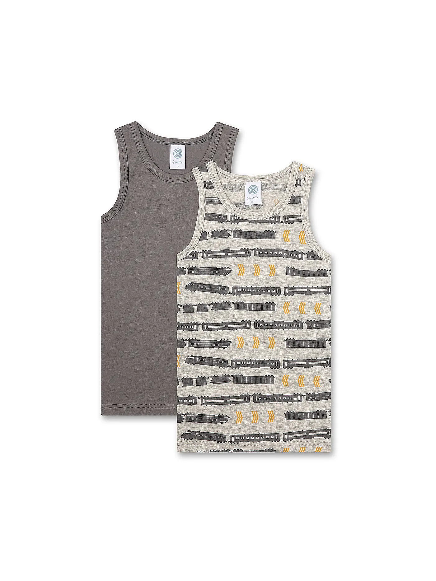 SANETTA | Jungen Shirt 2er Pkg.  | grau