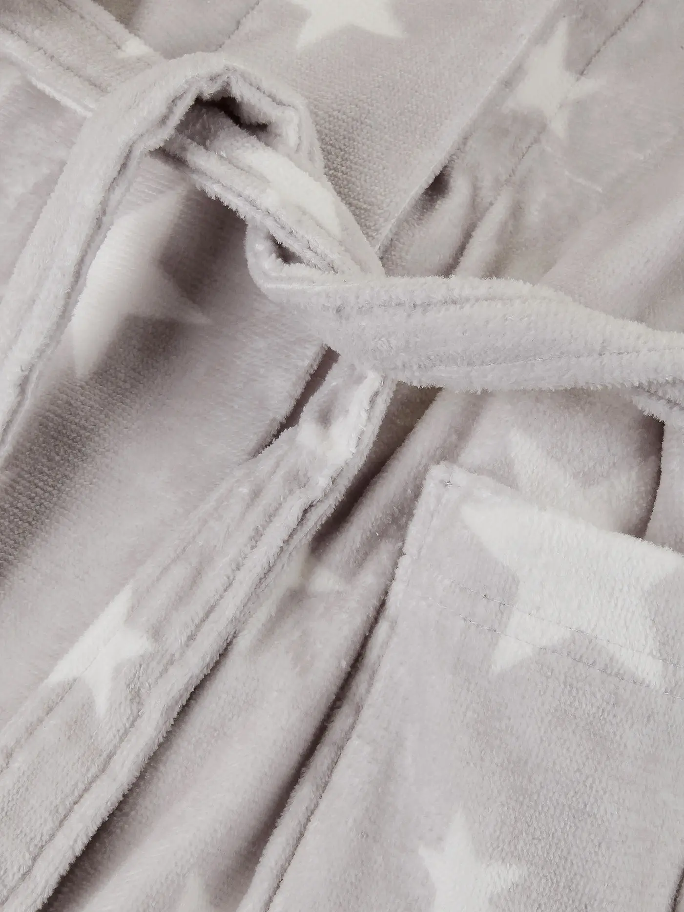 SANETTA | Kinder Bademantel "Stars" | grau