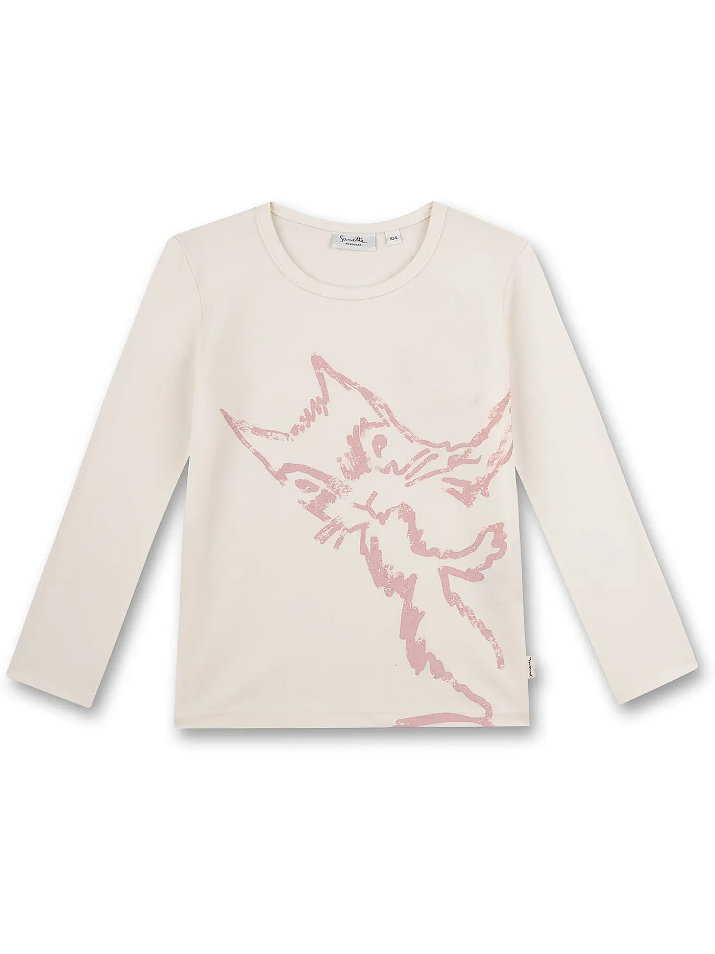 SANETTA | Mädchen Langarmshirt | weiss