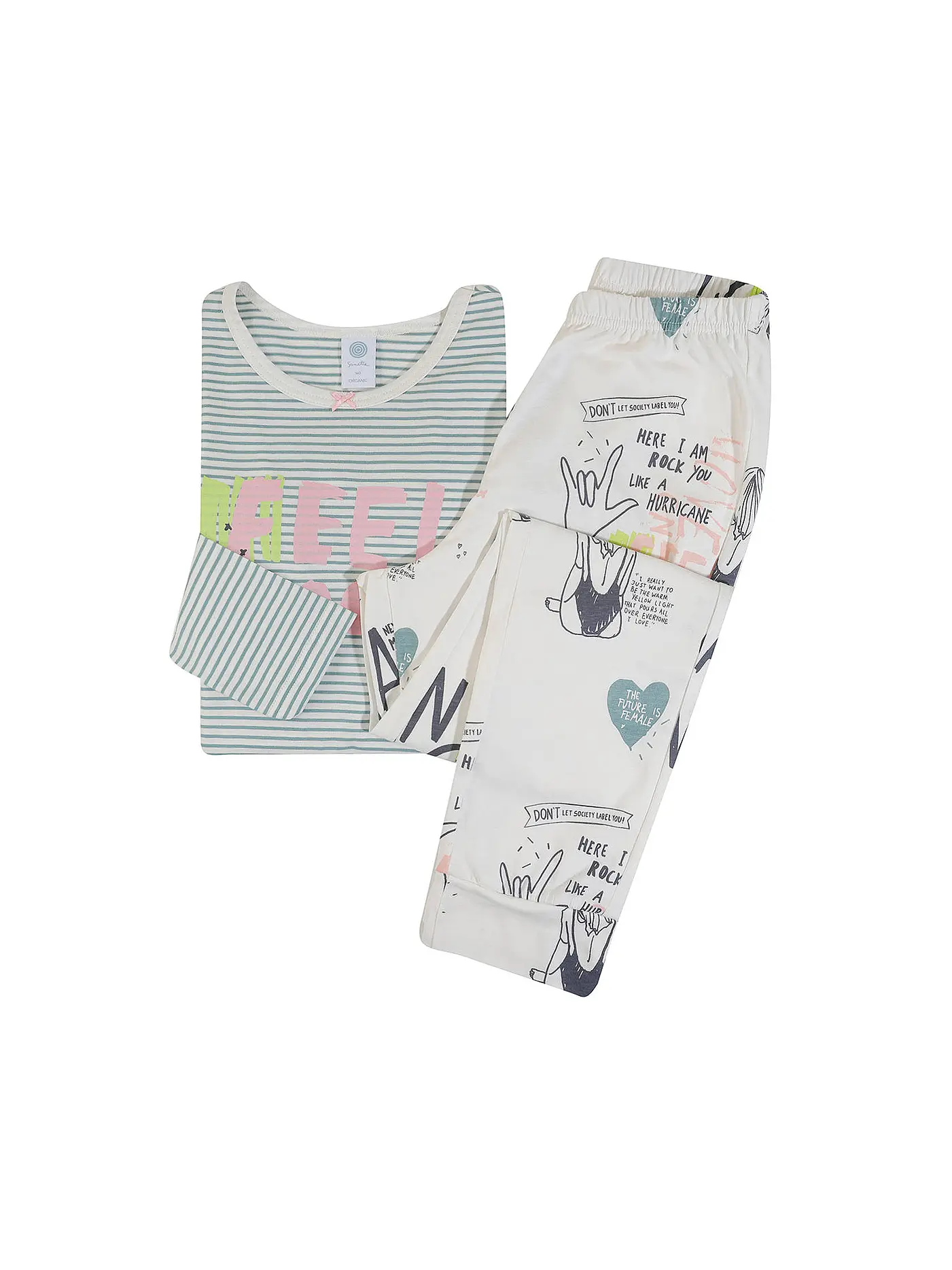 SANETTA | Mädchen Pyjama | creme