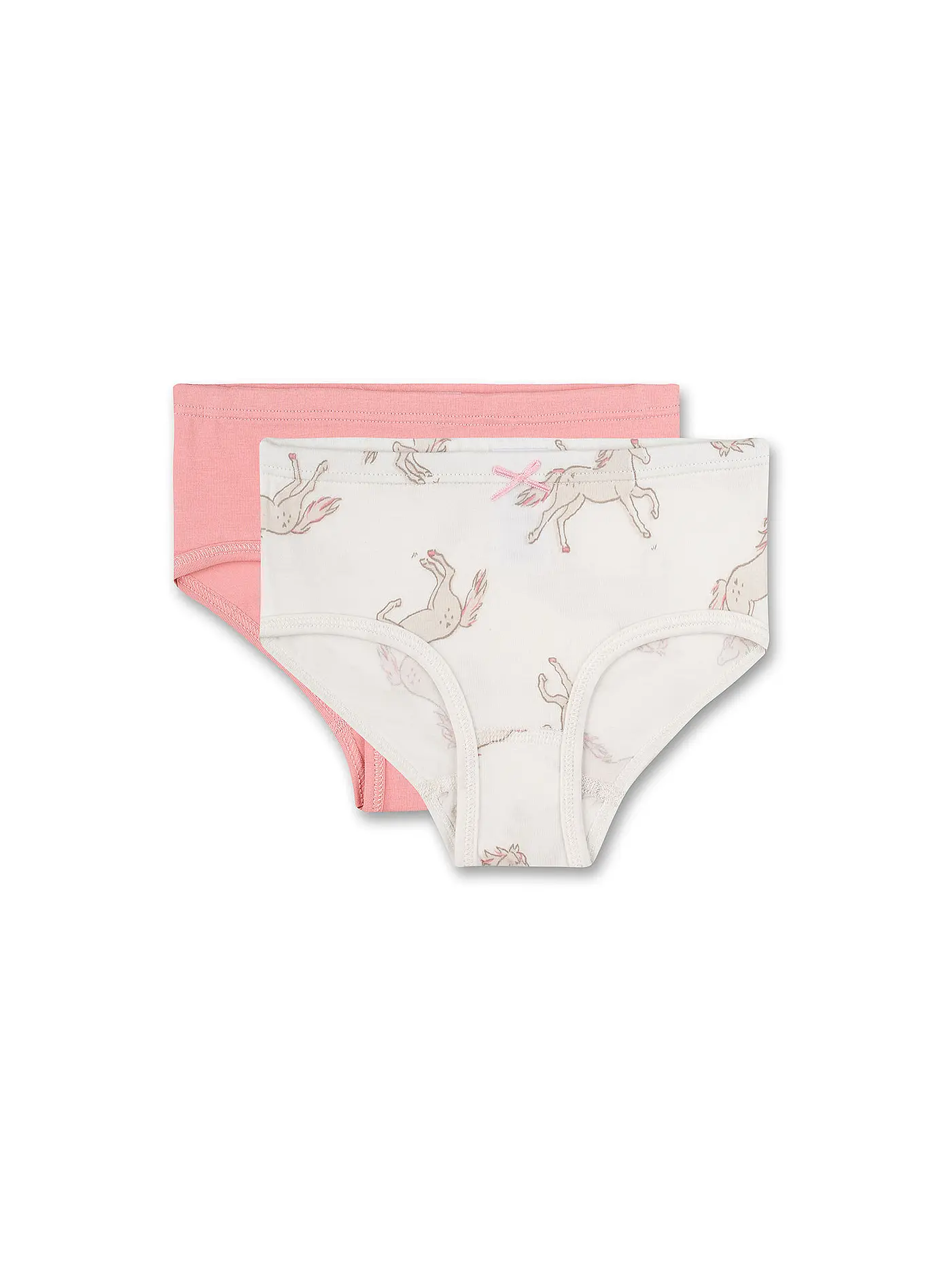 SANETTA | Mädchen Slip 2-er Pkg. Pferde  | weiss