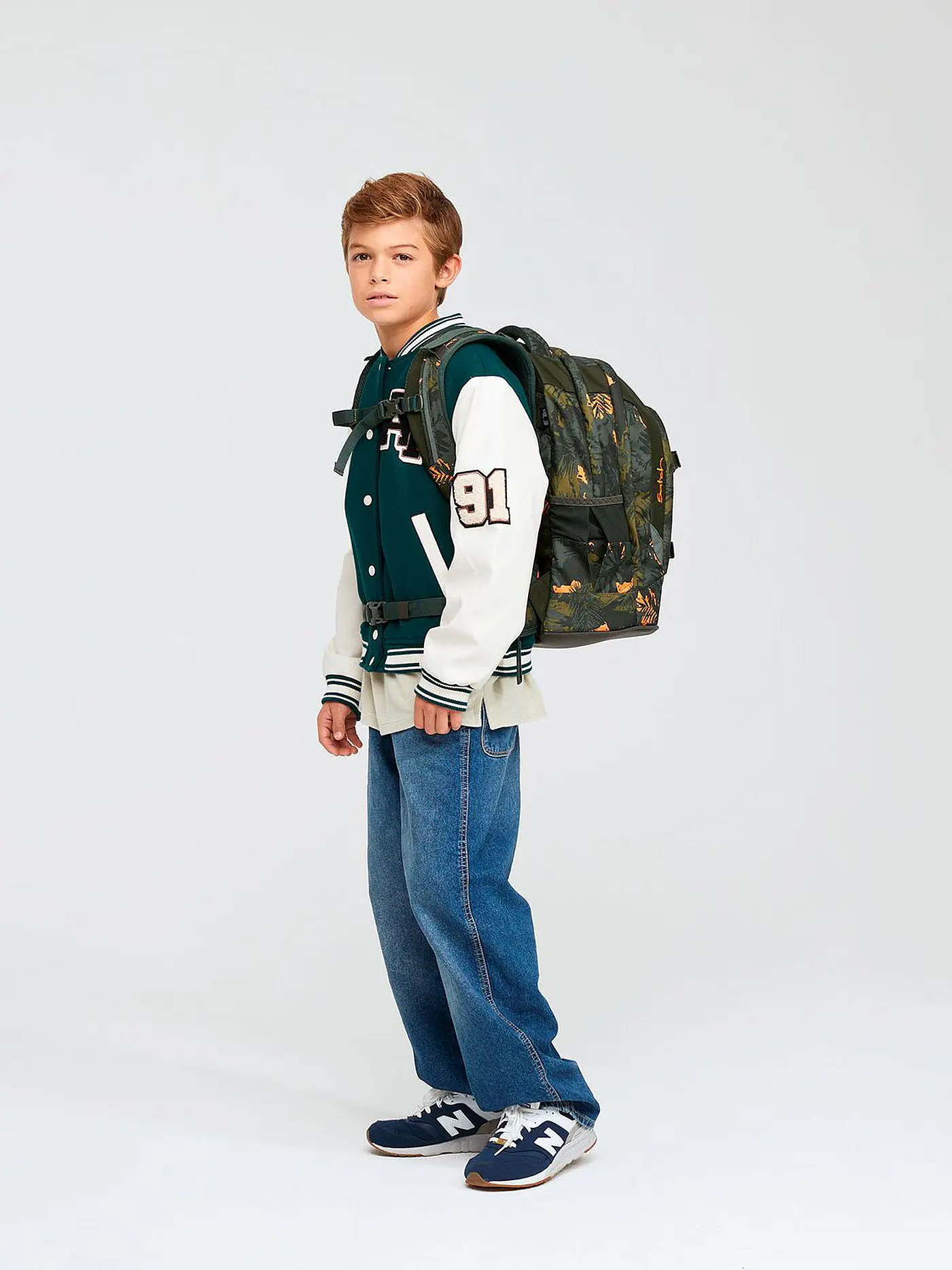 SATCH | Schulrucksack Satch Pack Jurassic Jungle | dunkelgrün