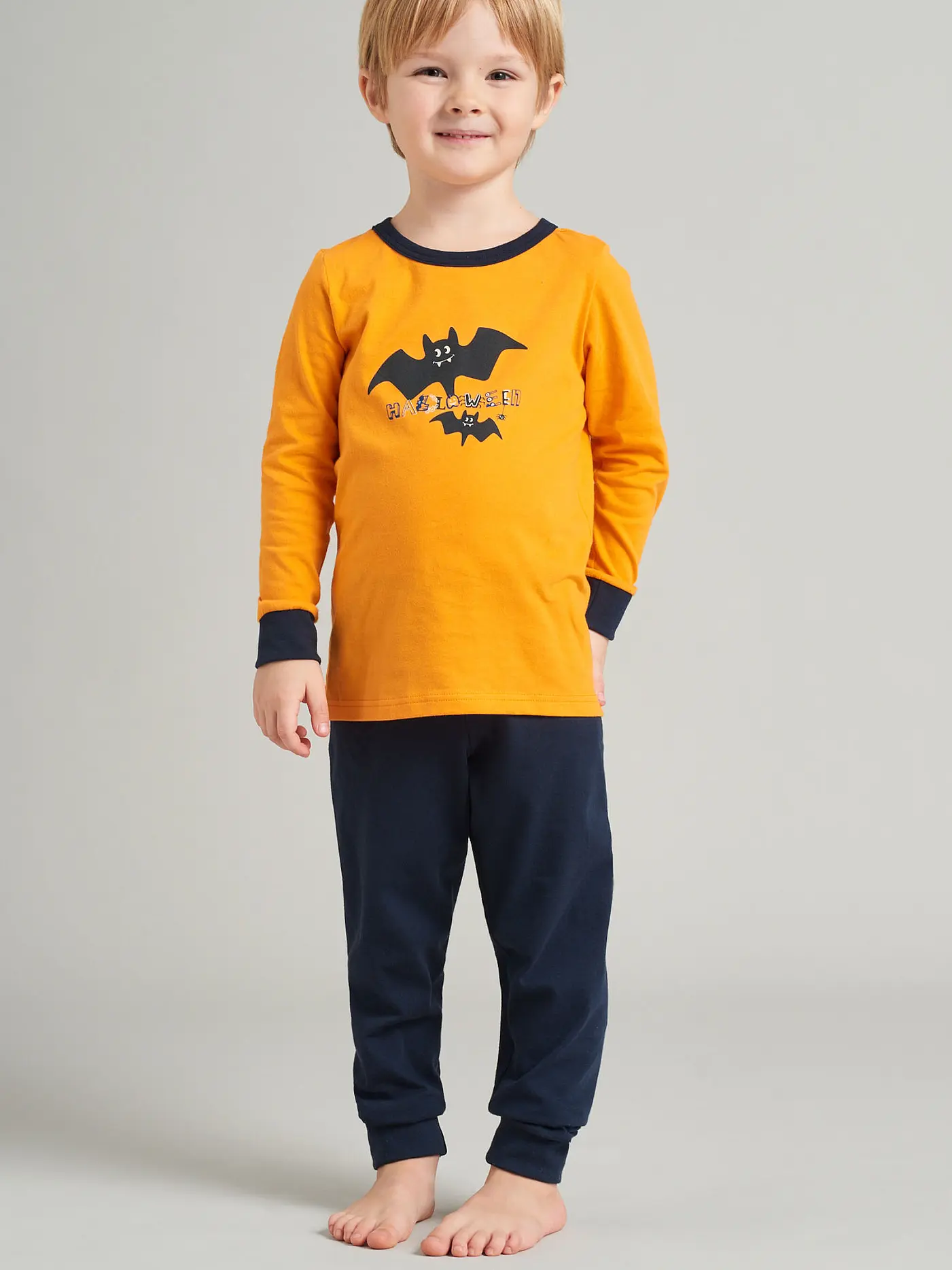 SCHIESSER | Jungen Pyjama | orange