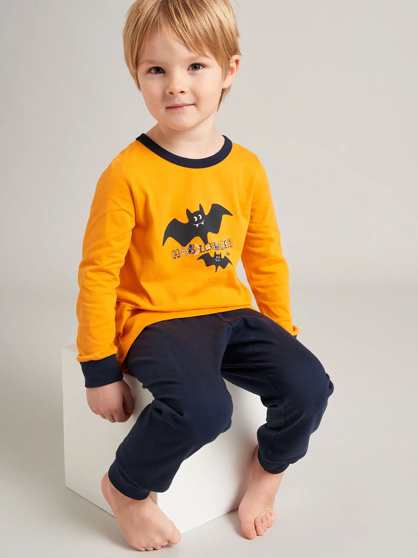 SCHIESSER | Jungen Pyjama | orange