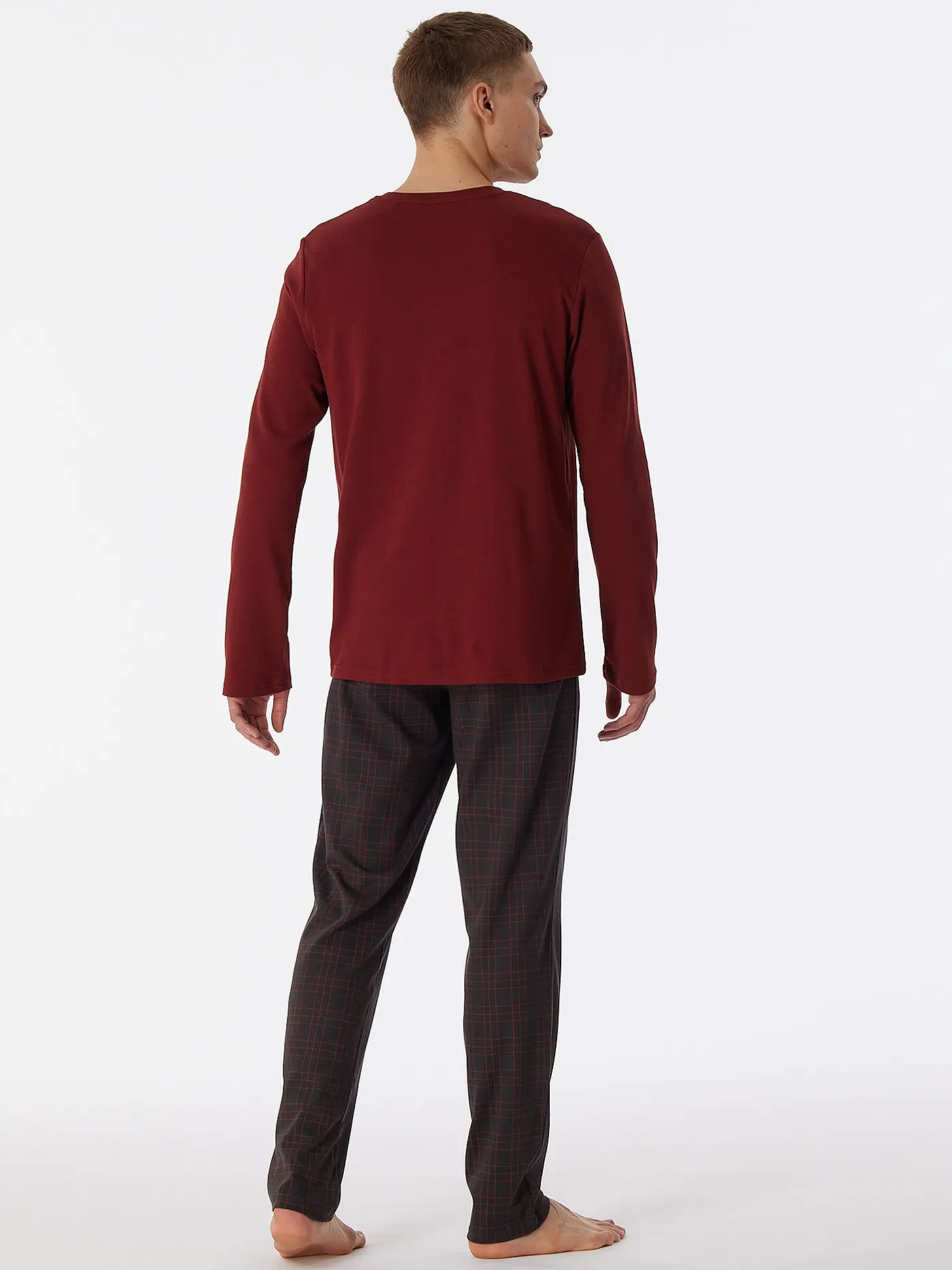 SCHIESSER | Pyjama  | dunkelrot