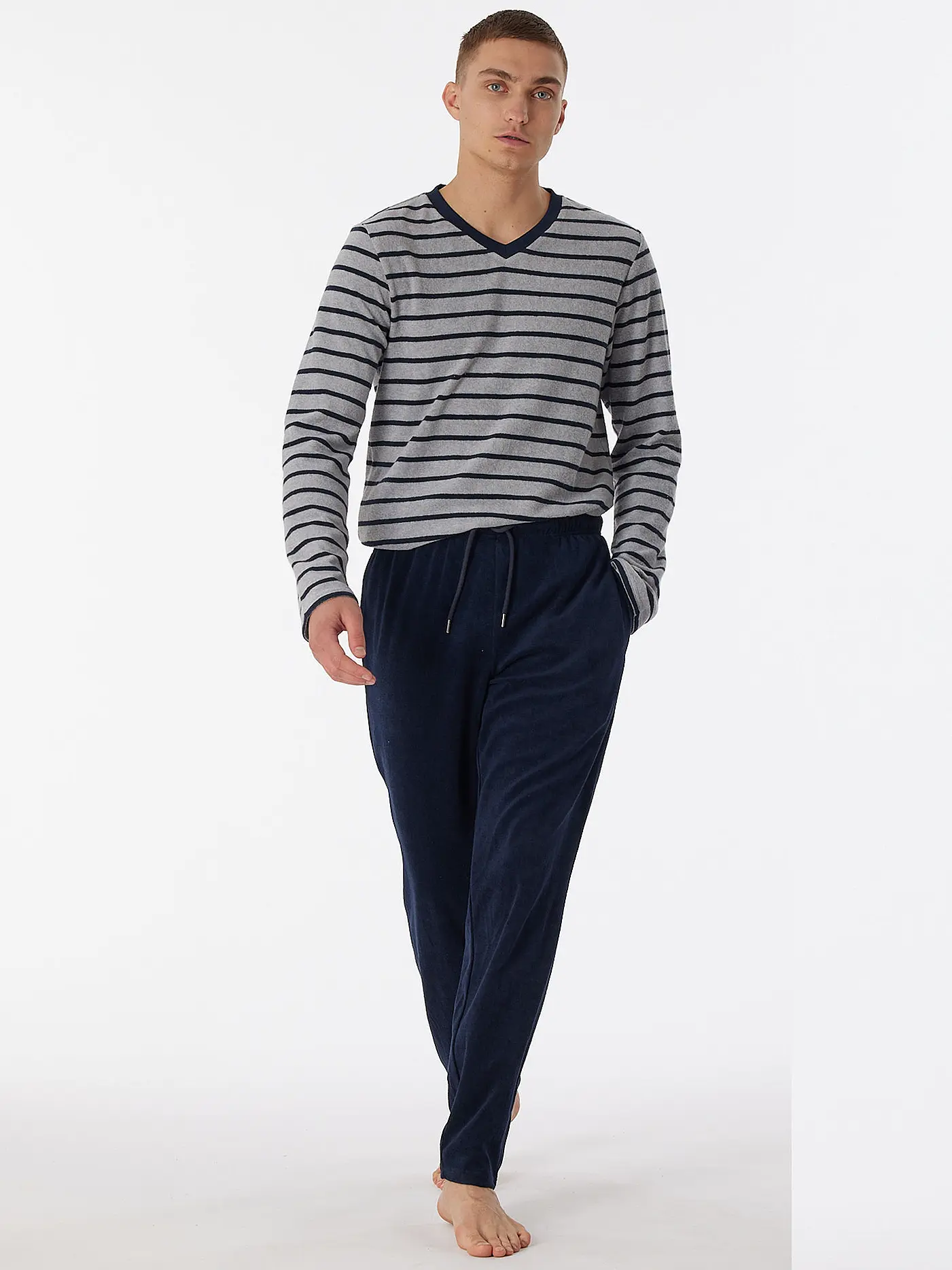 SCHIESSER | Pyjama  | grau