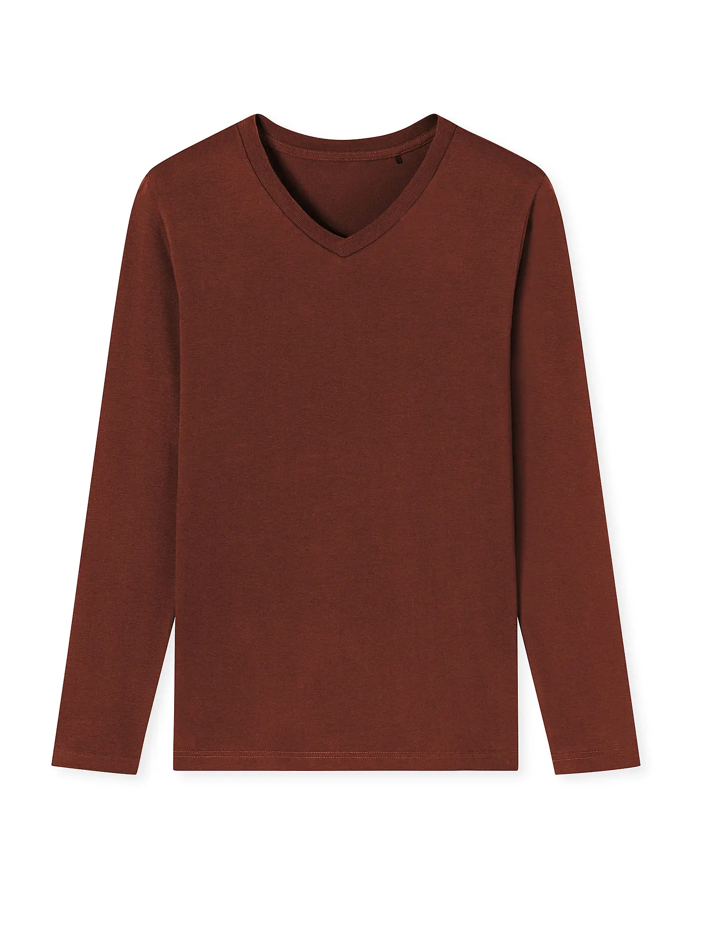 SCHIESSER | Pyjama Langarmshirt  | dunkelrot