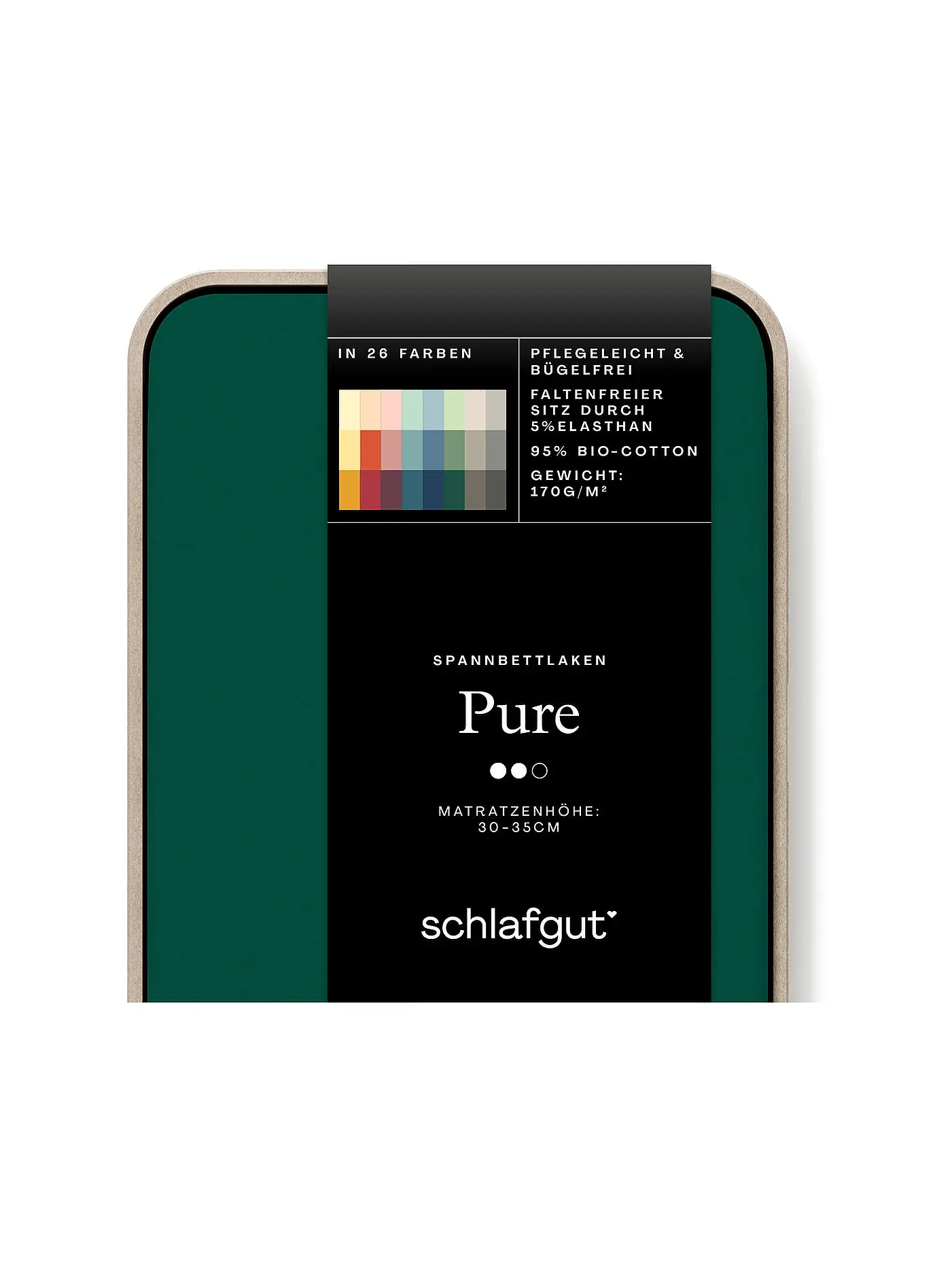 SCHLAFGUT | Jersey Spannleintuch PURE 90x200cm Grey Light S  | dunkelblau