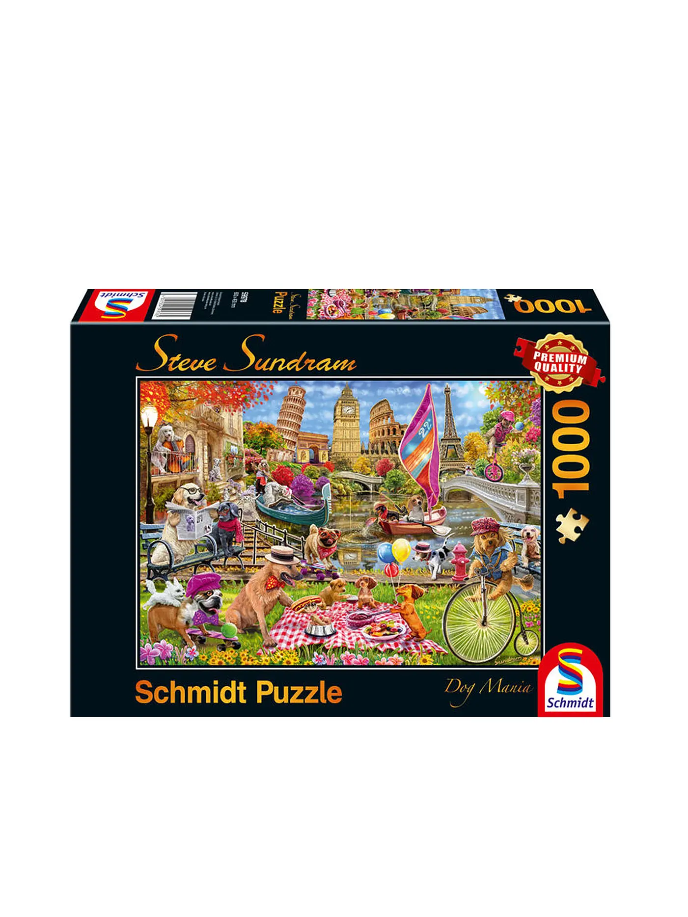 SCHMIDT-SPIELE | Puzzle Hundewahnsinn 1000 Teile | keine Farbe