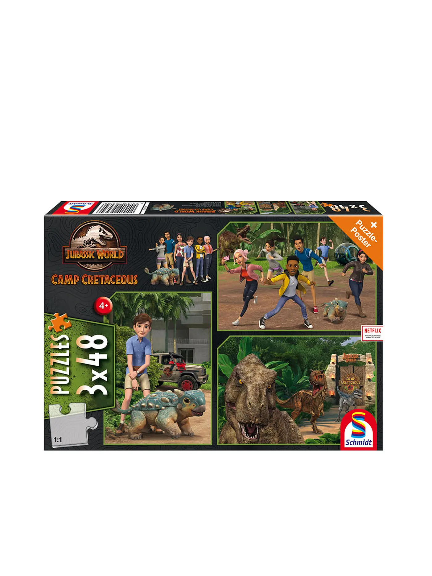 SCHMIDT-SPIELE | Puzzle Neue Abenteuer auf Isla Nublar 3x48 Teile | keine Farbe