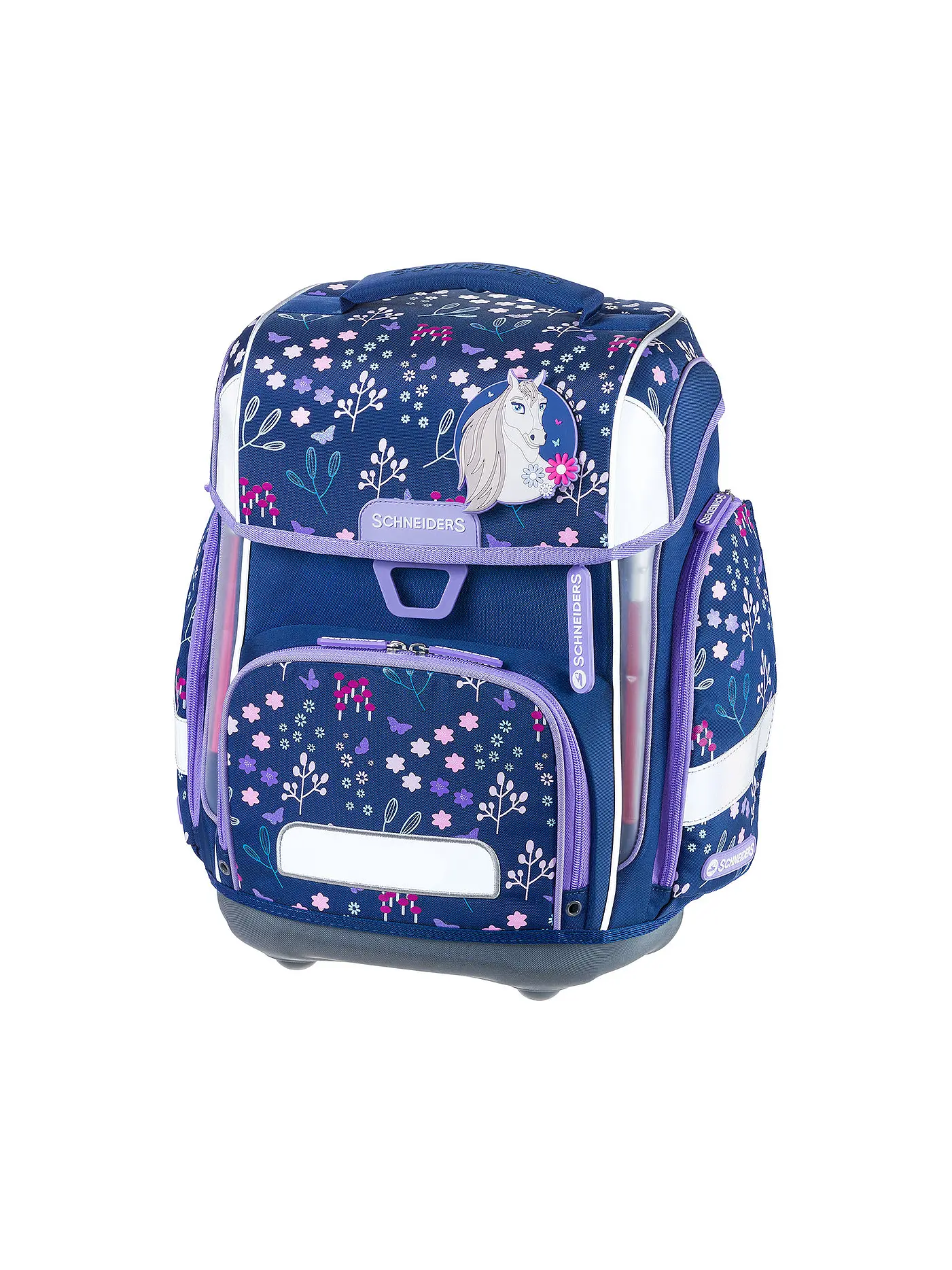 SCHNEIDERS | Schultaschen Set Ergolite 9tlg Bloom | dunkelblau
