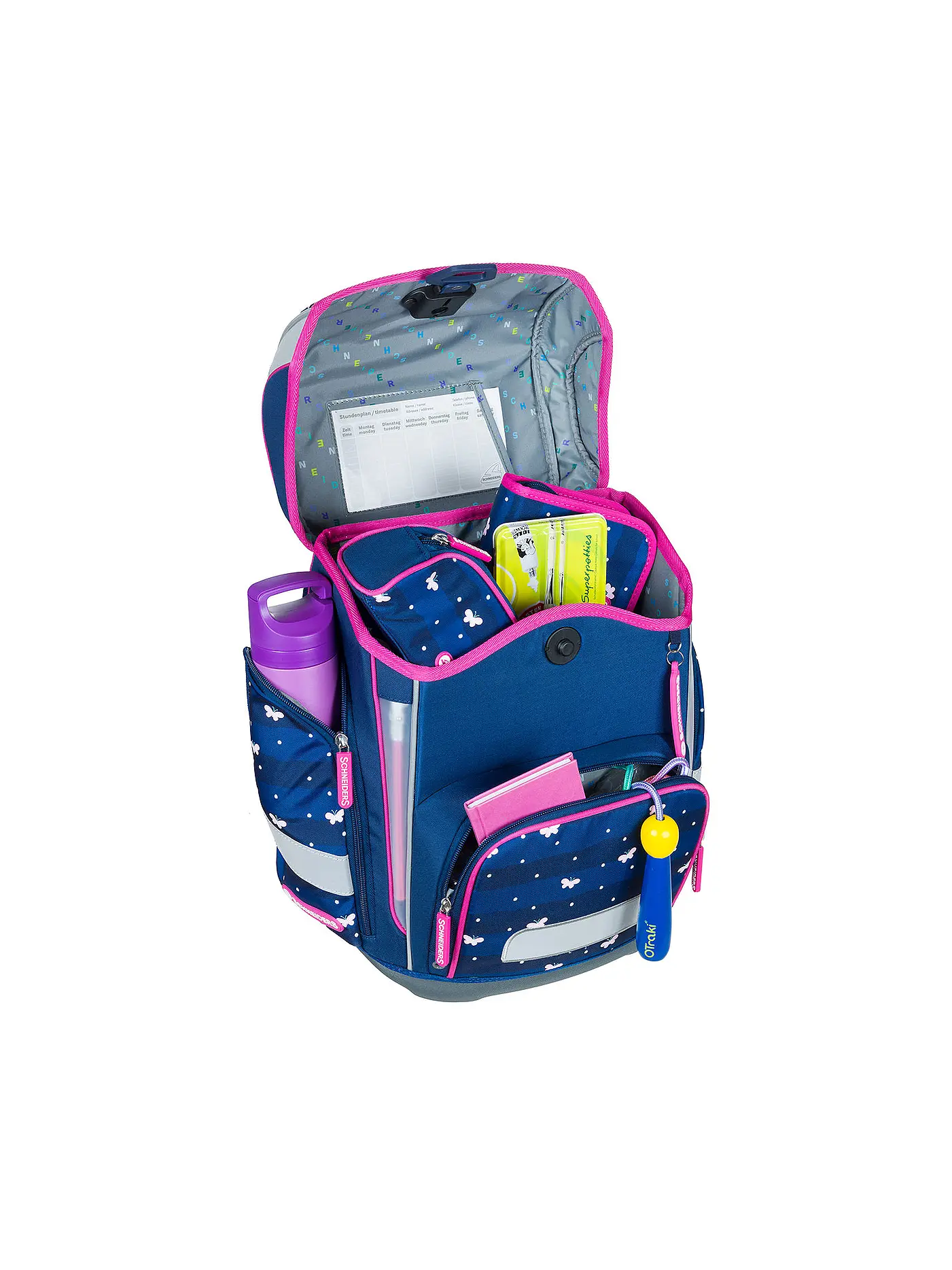 SCHNEIDERS | Schultaschen Set Ergolite 9tlg Lucky Girl | dunkelblau