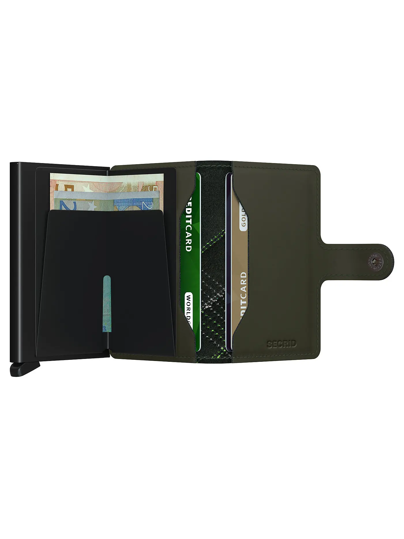 SECRID | Geldbörse - Miniwallet Linea Mini Lime | dunkelgrün