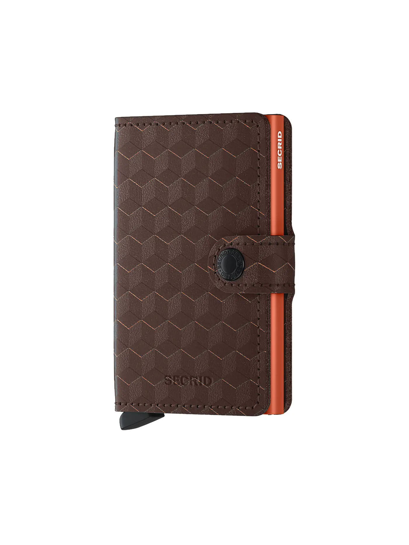 SECRID | Geldbörse - Miniwallet Optical Mini Brown Orange | braun