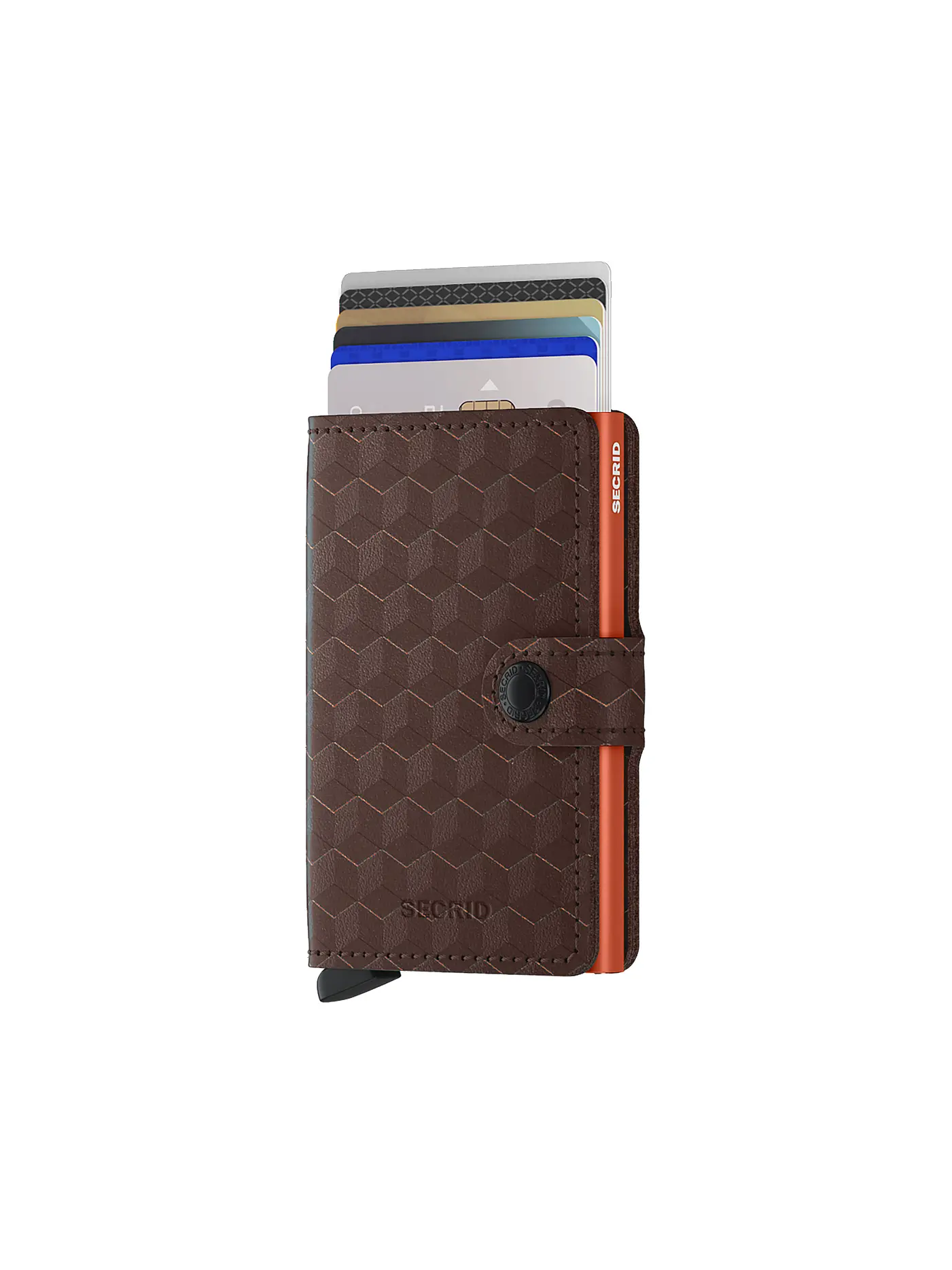 SECRID | Geldbörse - Miniwallet Optical Mini Brown Orange | braun
