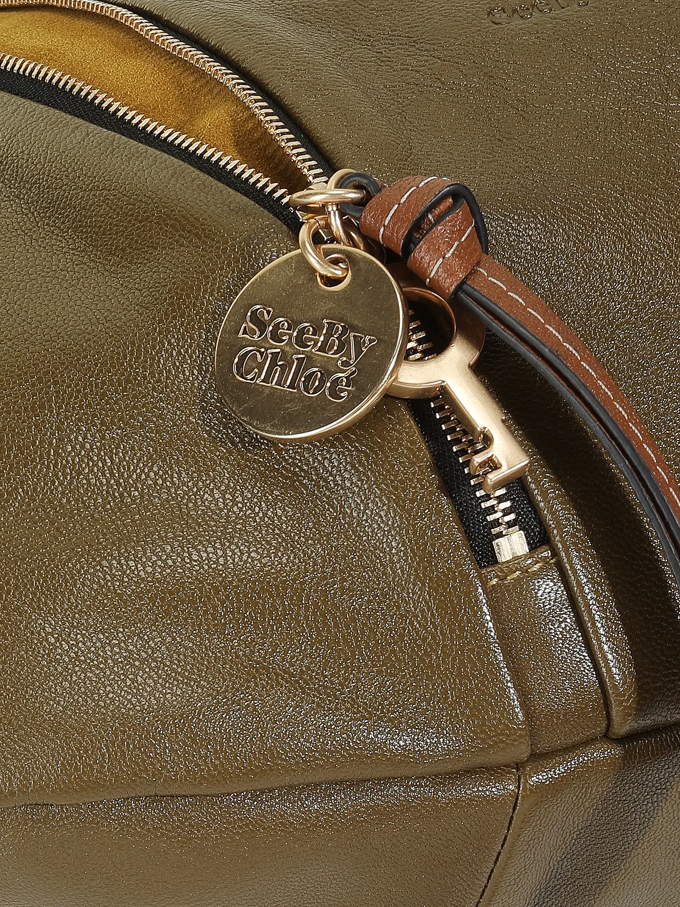 SEE BY CHLOE | Ledertasche - Hobo Bag INDRA | olive
