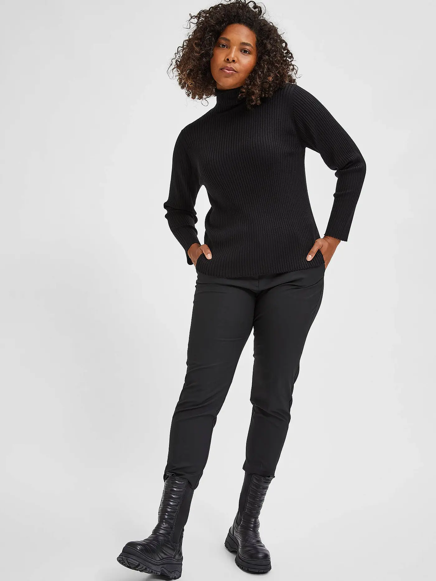 SELECTED CURVE | Culotte SLFDRIA  | schwarz