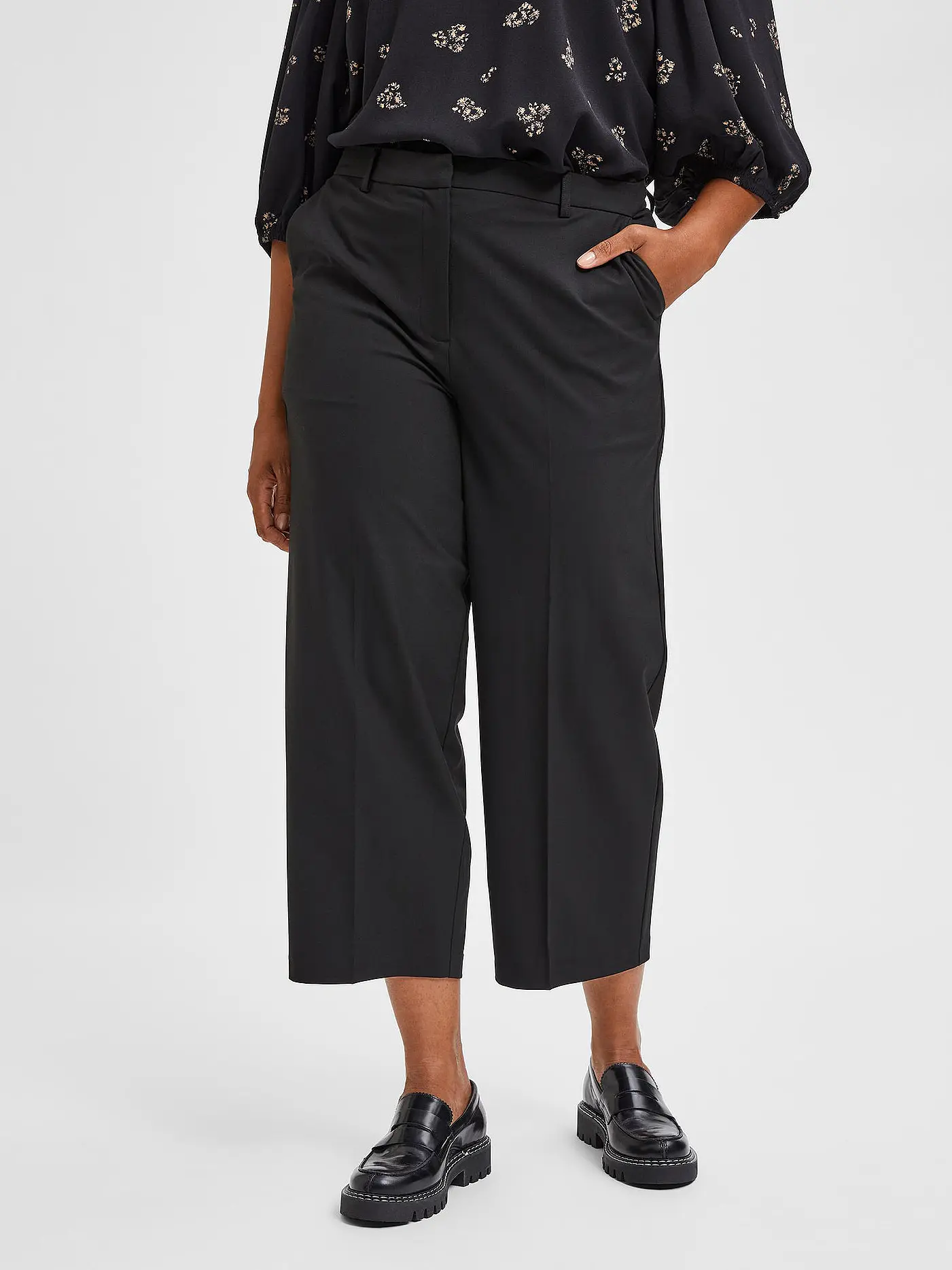 SELECTED CURVE | Culotte | schwarz