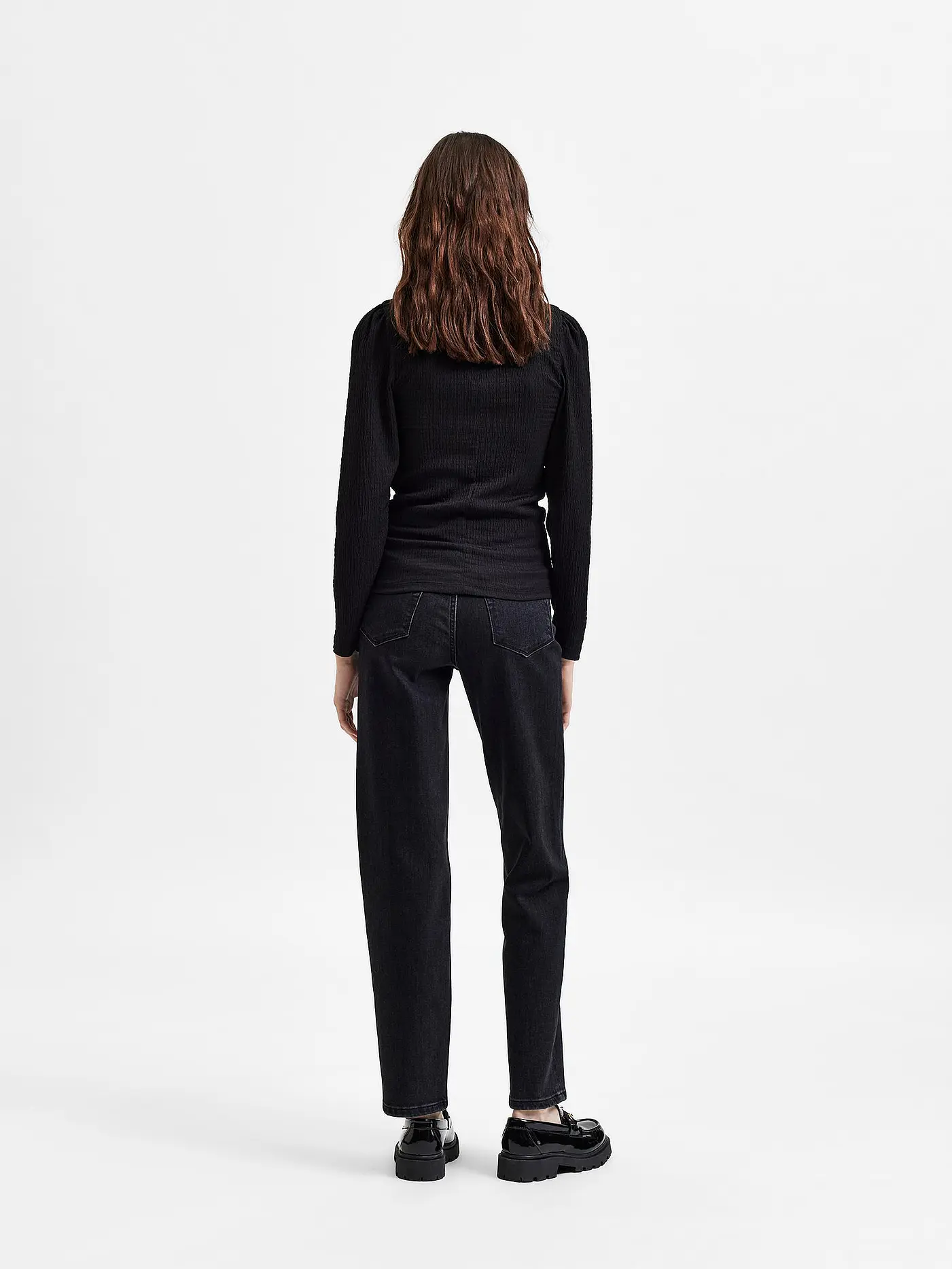 SELECTED FEMME |  Langarmshirt SLFBEA | schwarz
