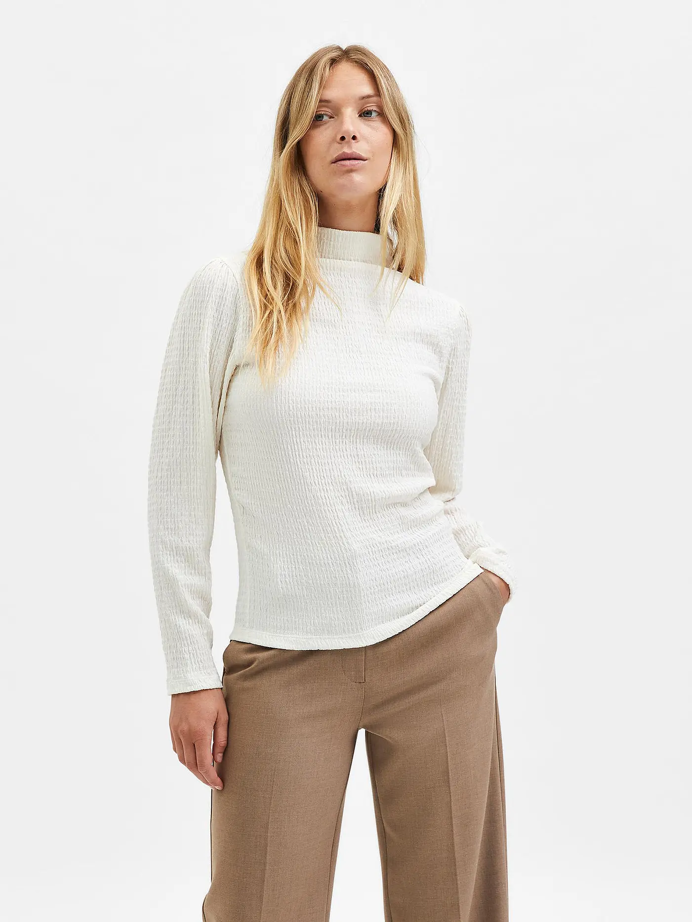 SELECTED FEMME |  Langarmshirt SLFBEA | weiss
