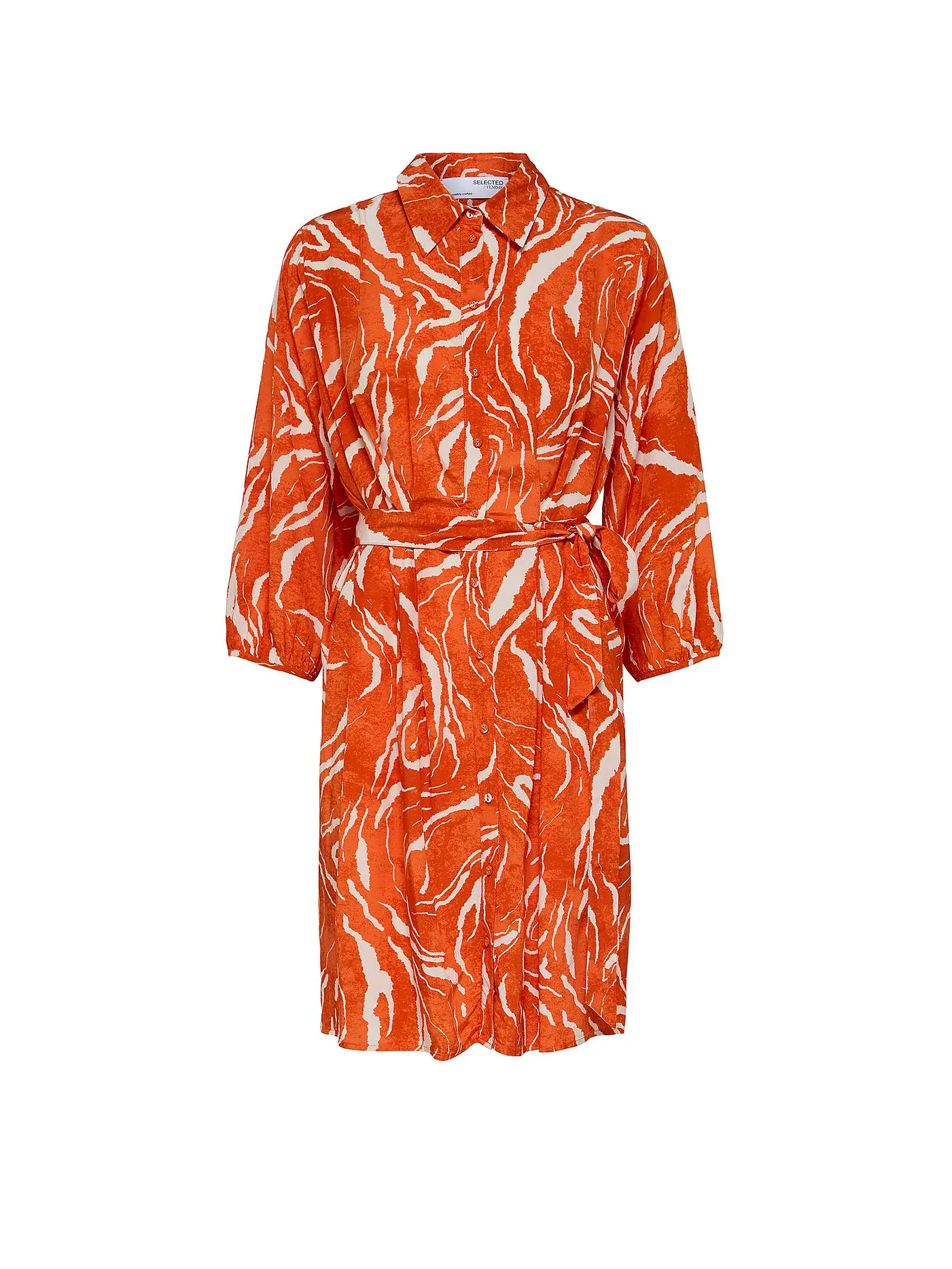SELECTED FEMME | Hemdblusenkleid SLFSIRINE  | orange