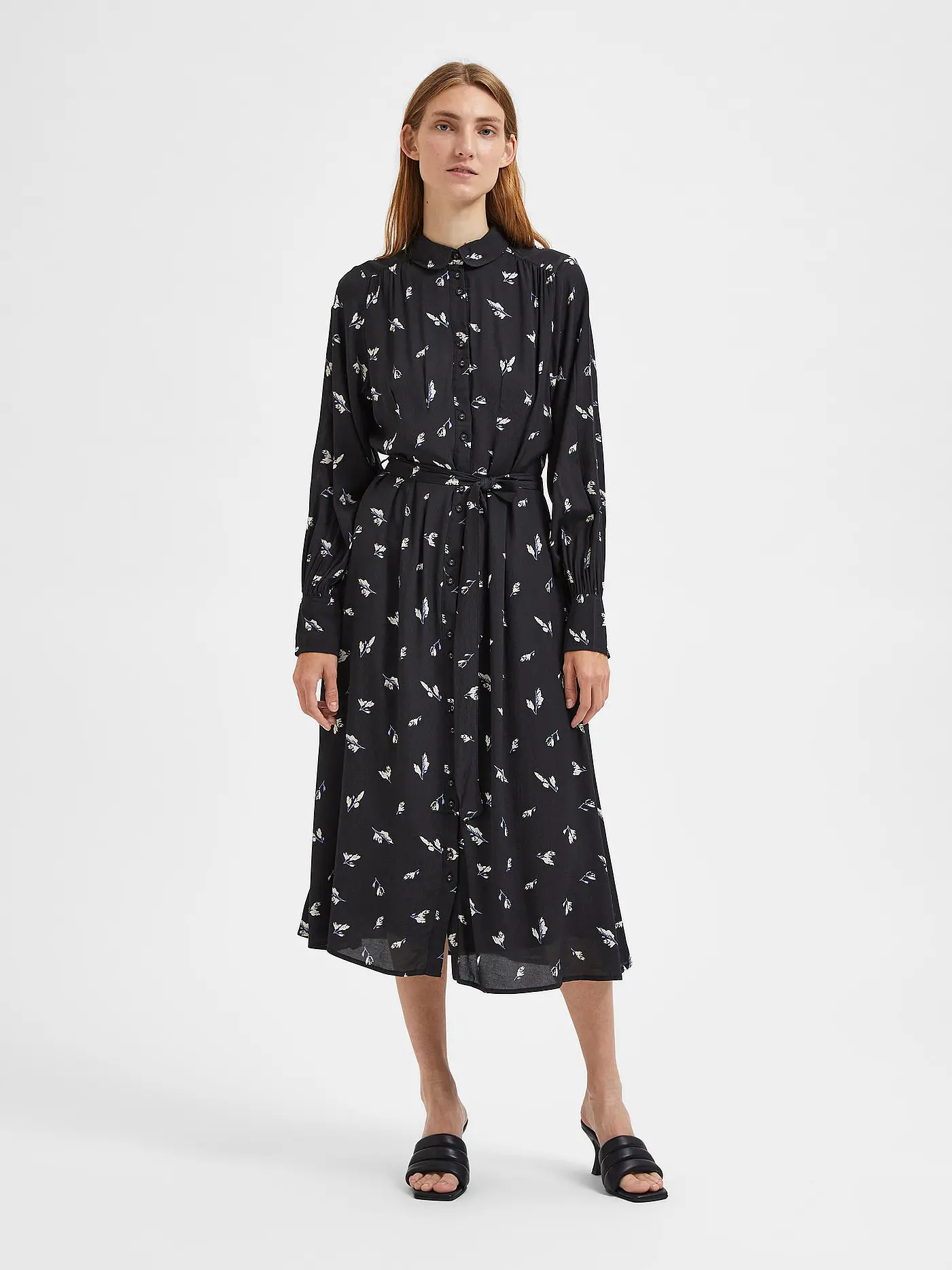 SELECTED FEMME | Hemdblusenkleid SLFWALDA  | schwarz