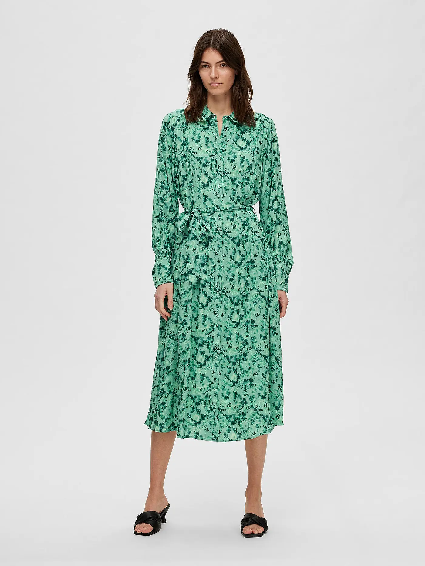 SELECTED FEMME | Hemdblusenkleid SLFWALDA  | hellgrün