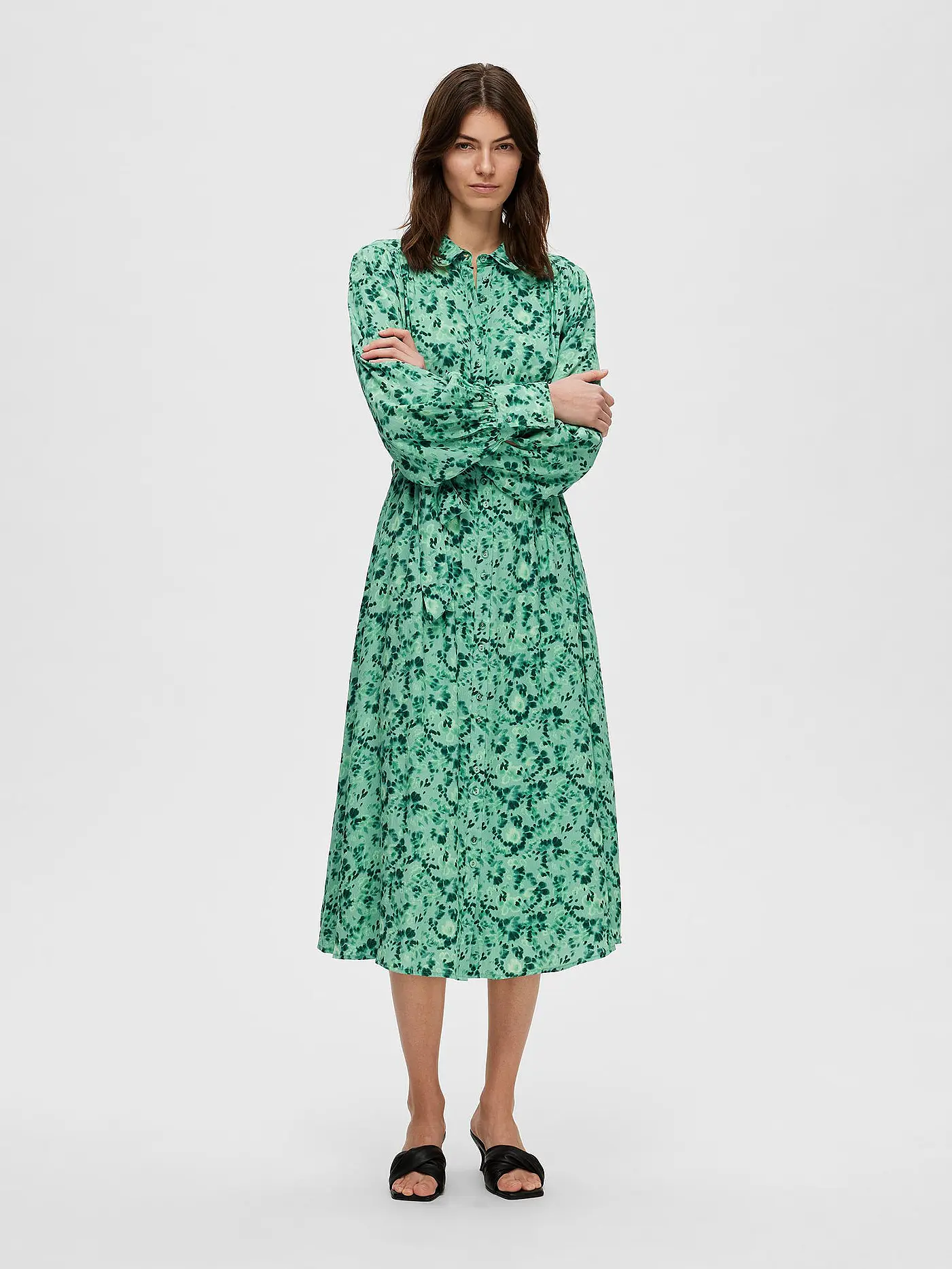 SELECTED FEMME | Hemdblusenkleid SLFWALDA  | hellgrün
