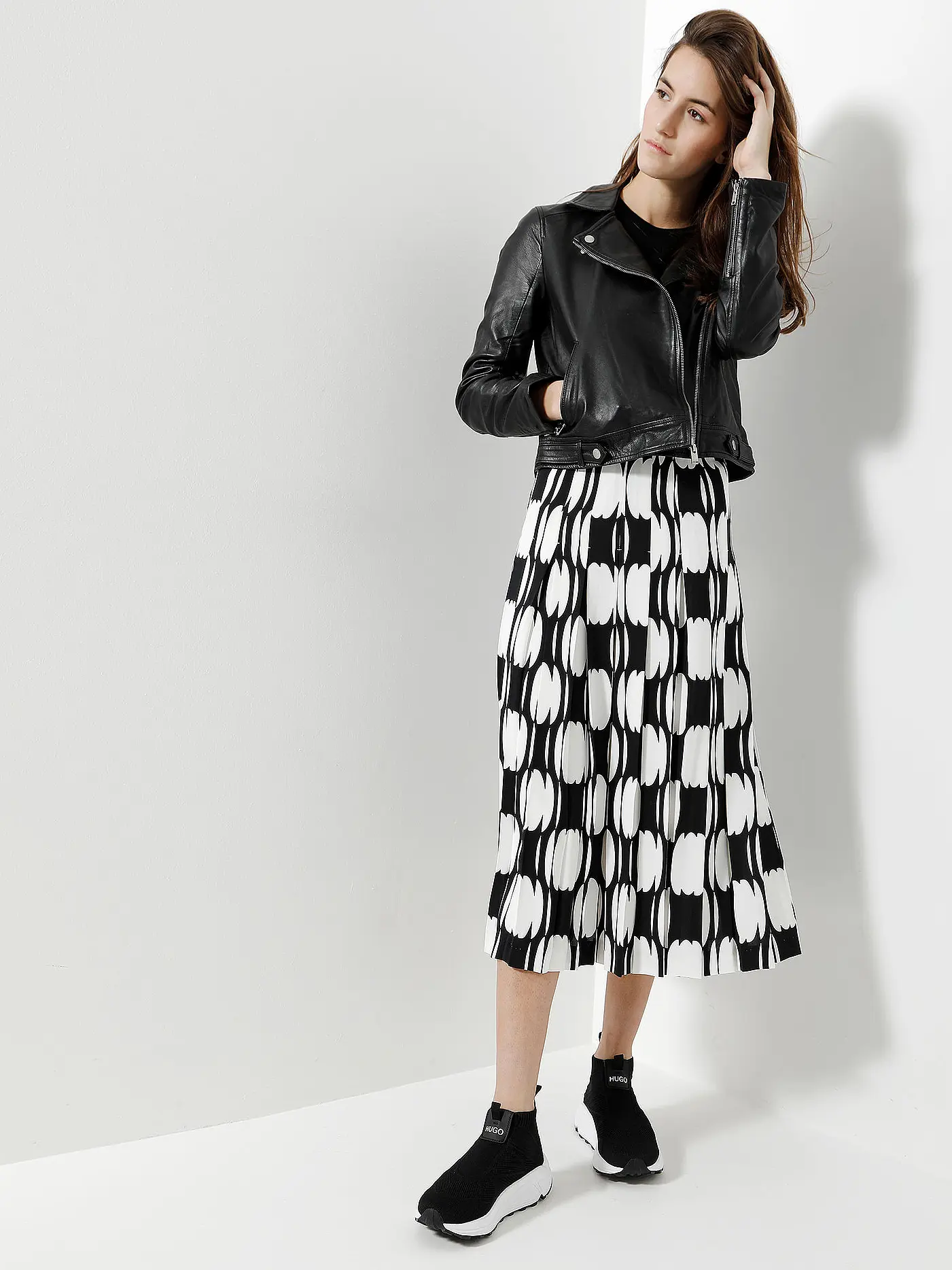 SELECTED FEMME | Lederjacke  | schwarz