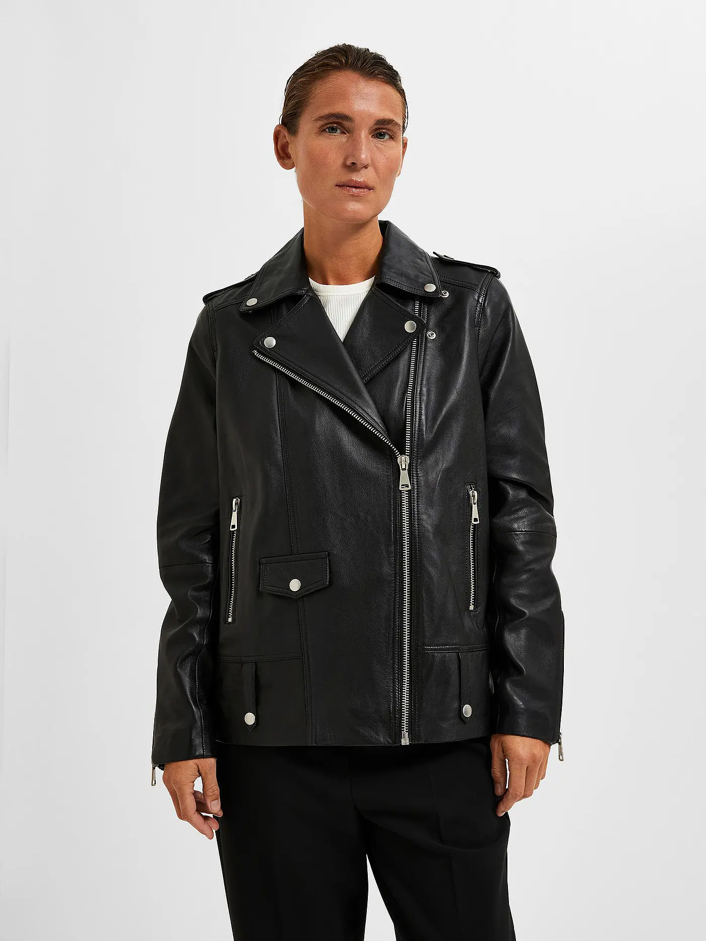 SELECTED FEMME | Lederjacke SLFMADISON | schwarz