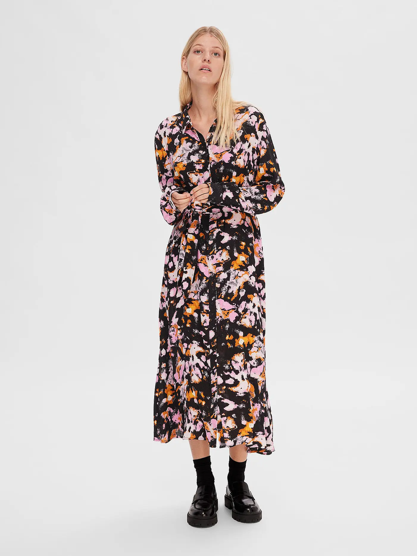 SELECTED FEMME | Maxikleid SLFIRENE  | schwarz