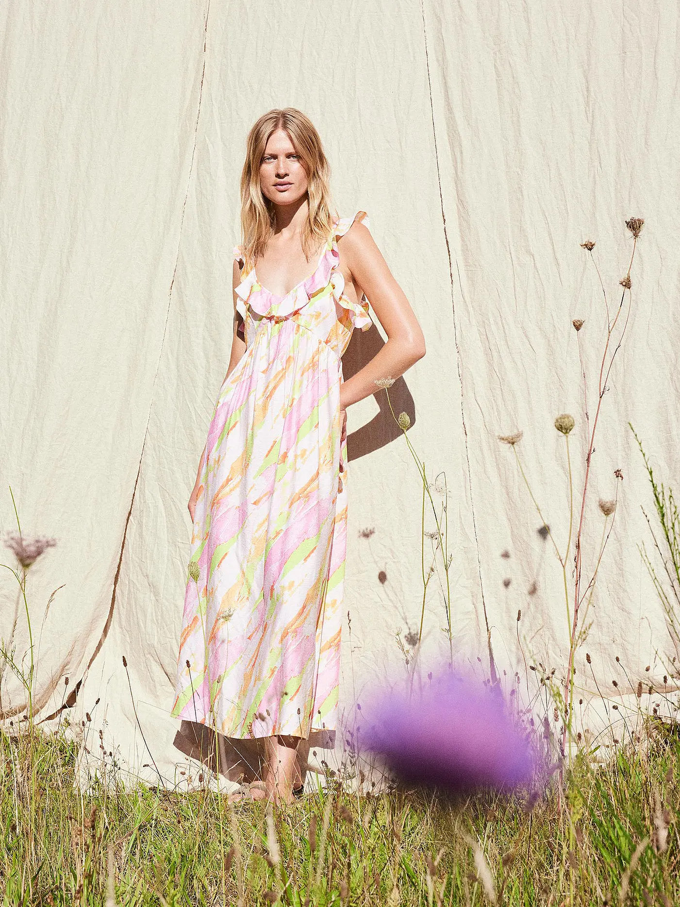 SELECTED FEMME | Midikleid | bunt