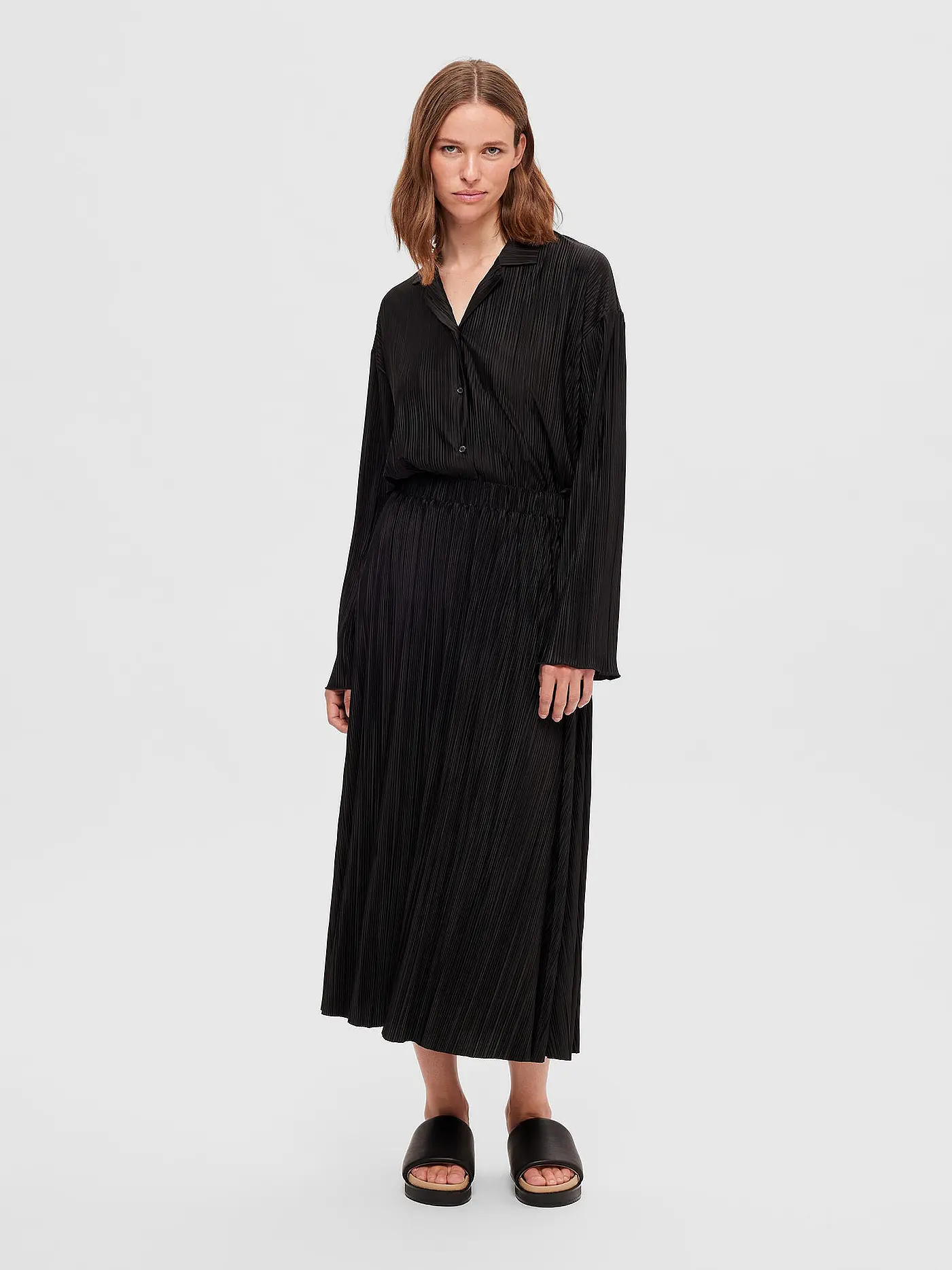 SELECTED FEMME | Plisseerock SLFSIMSA | schwarz