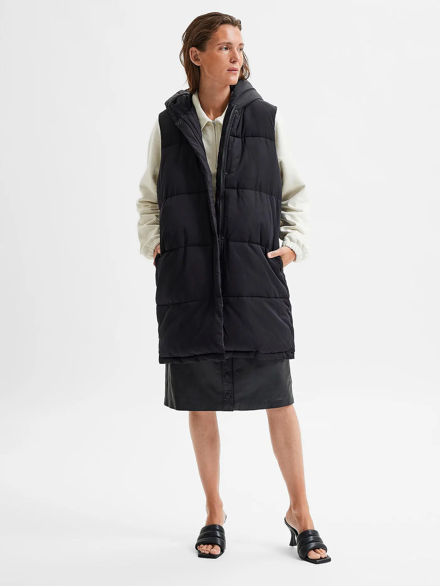SELECTED FEMME | Steppgilet SLFELLA  | schwarz