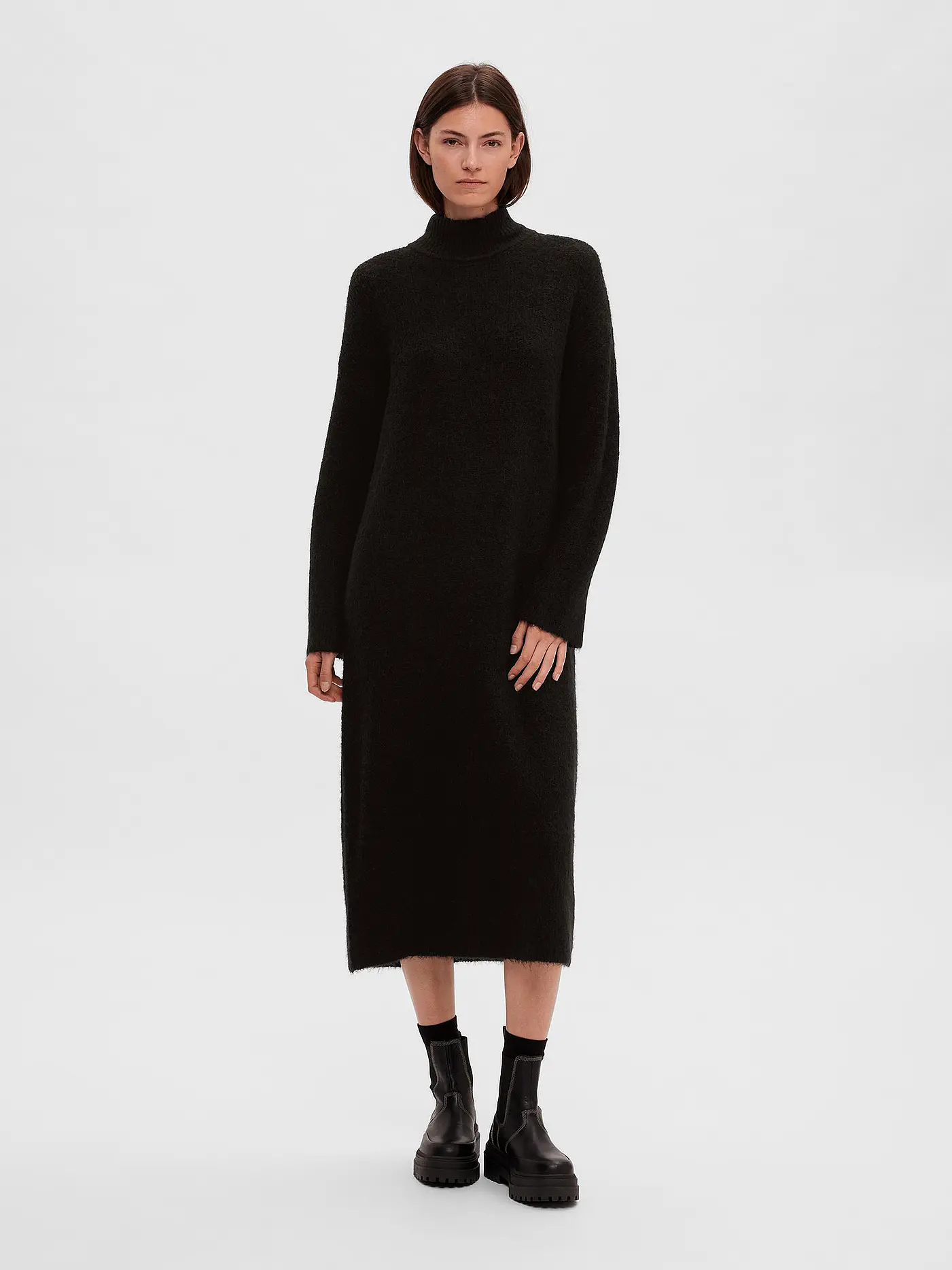 SELECTED FEMME | Strickkleid SLFMALINE | schwarz